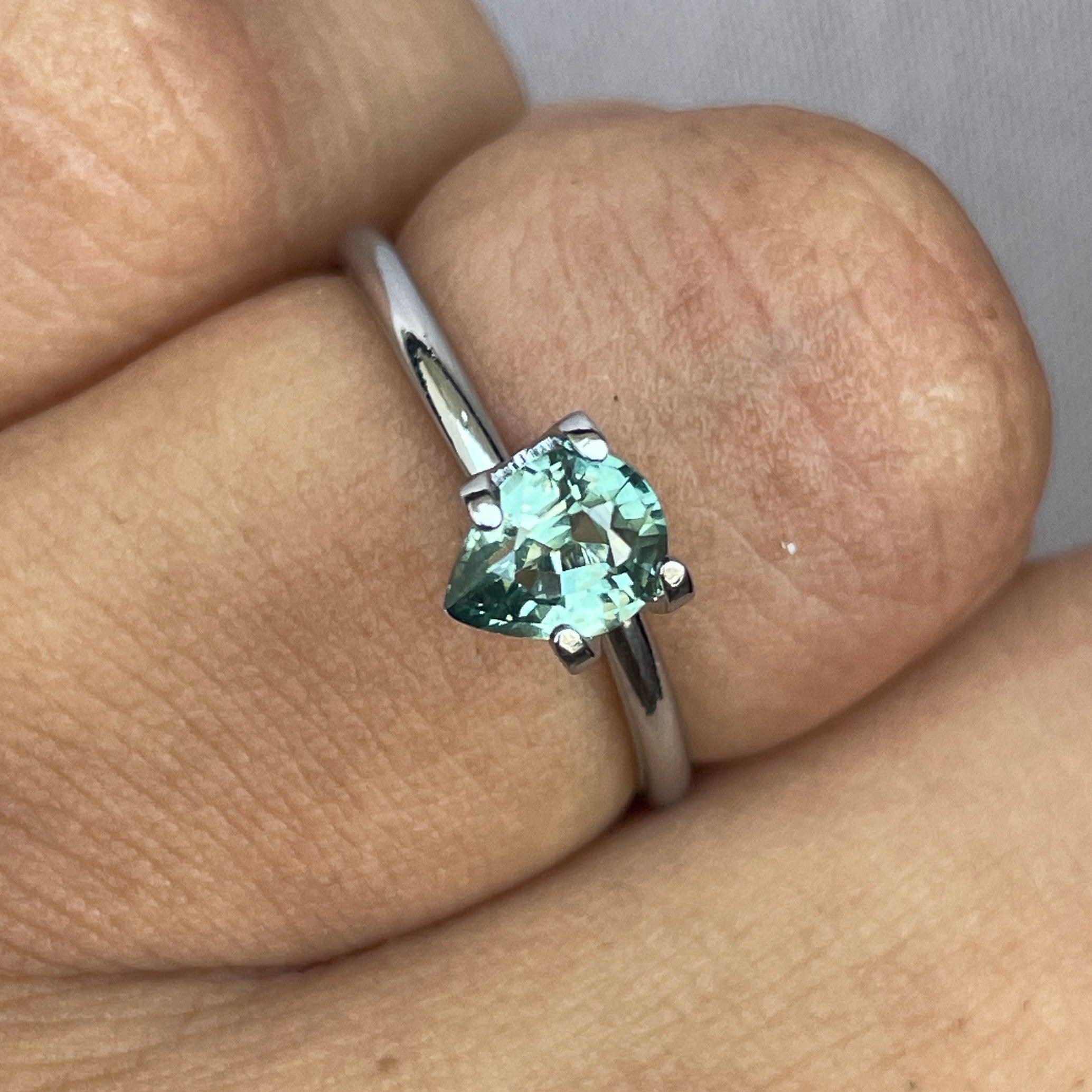 natural green sapphire gemstone