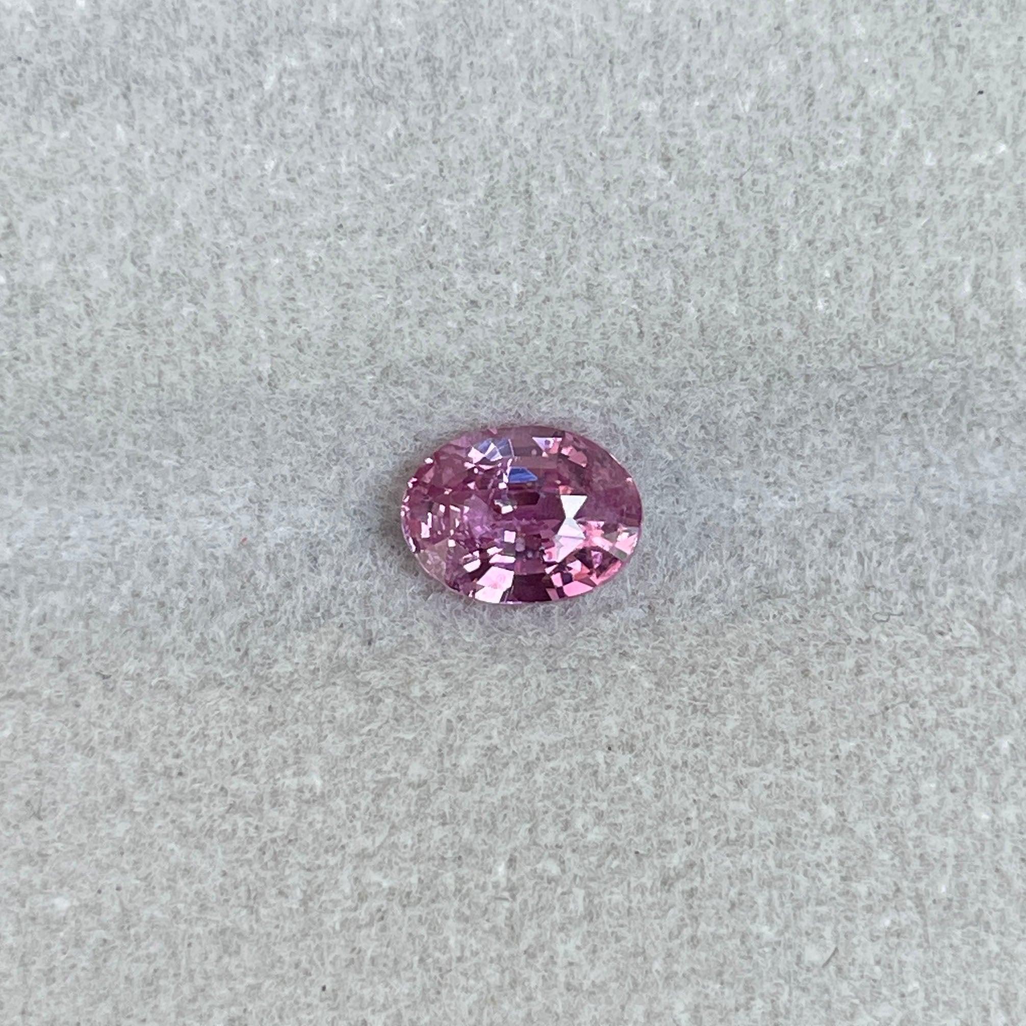natural pink sapphire engagement ring