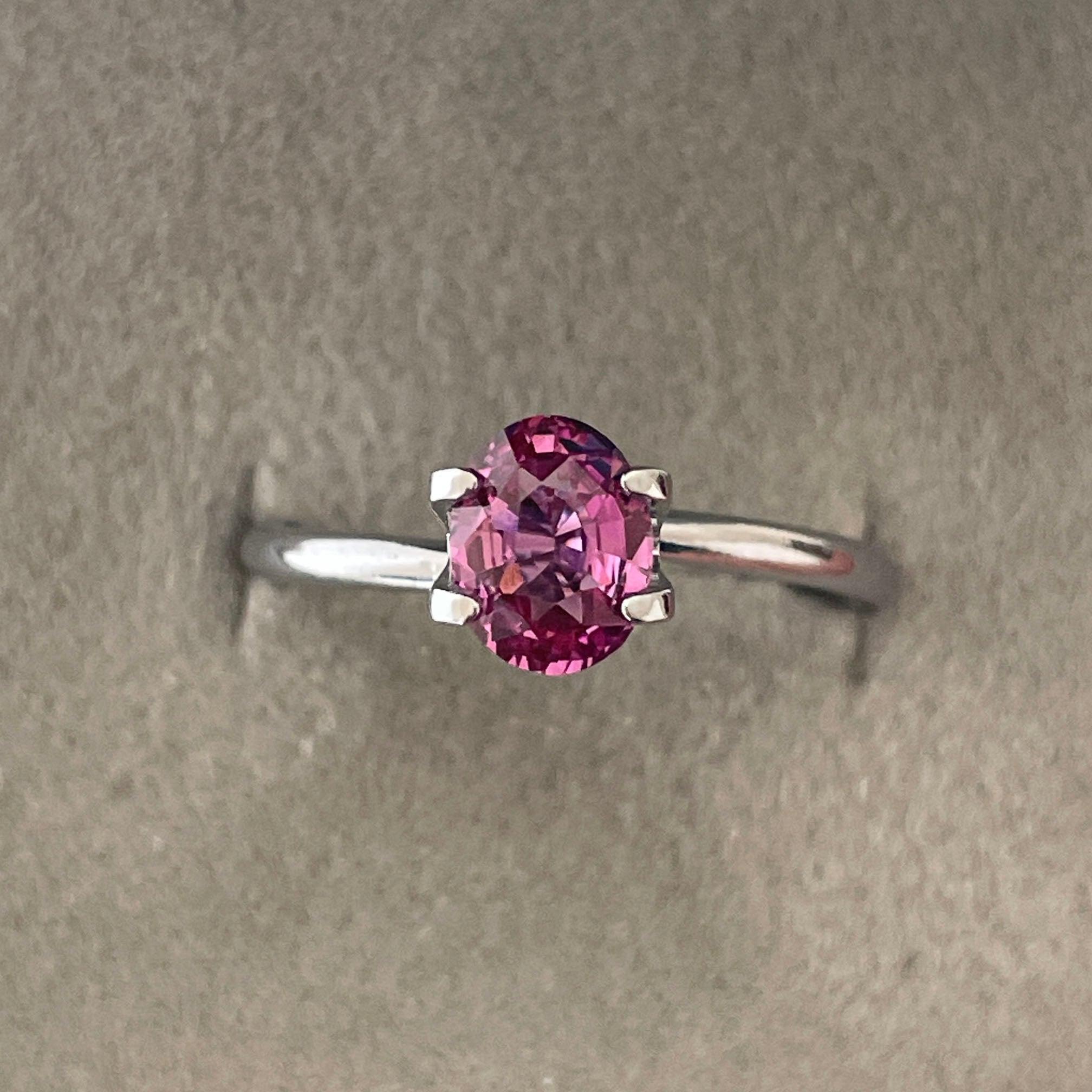 natural pink sapphire engagement ring