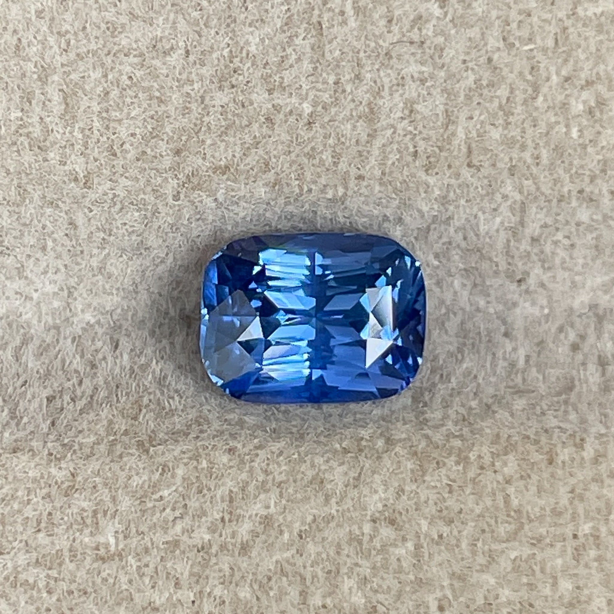 Natural Ceylon Blue Sapphire 1.60 Ct cushion cut loose gemstone by NASHGEMS, vivid blue sapphire for jewelry or engagement use