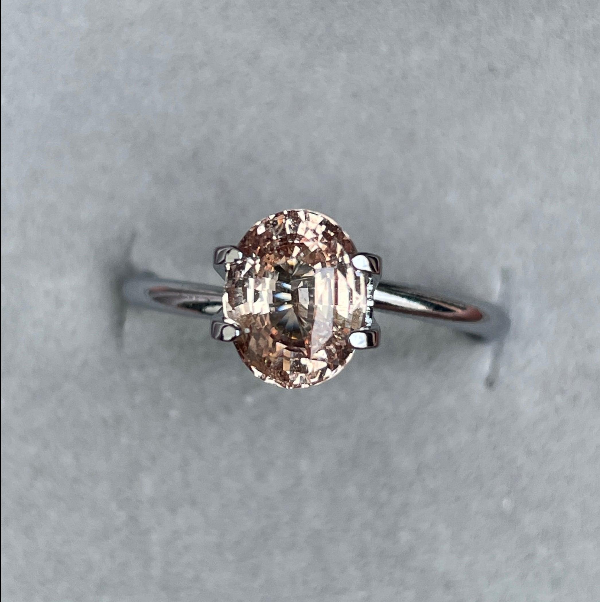 peach sapphire gemstone