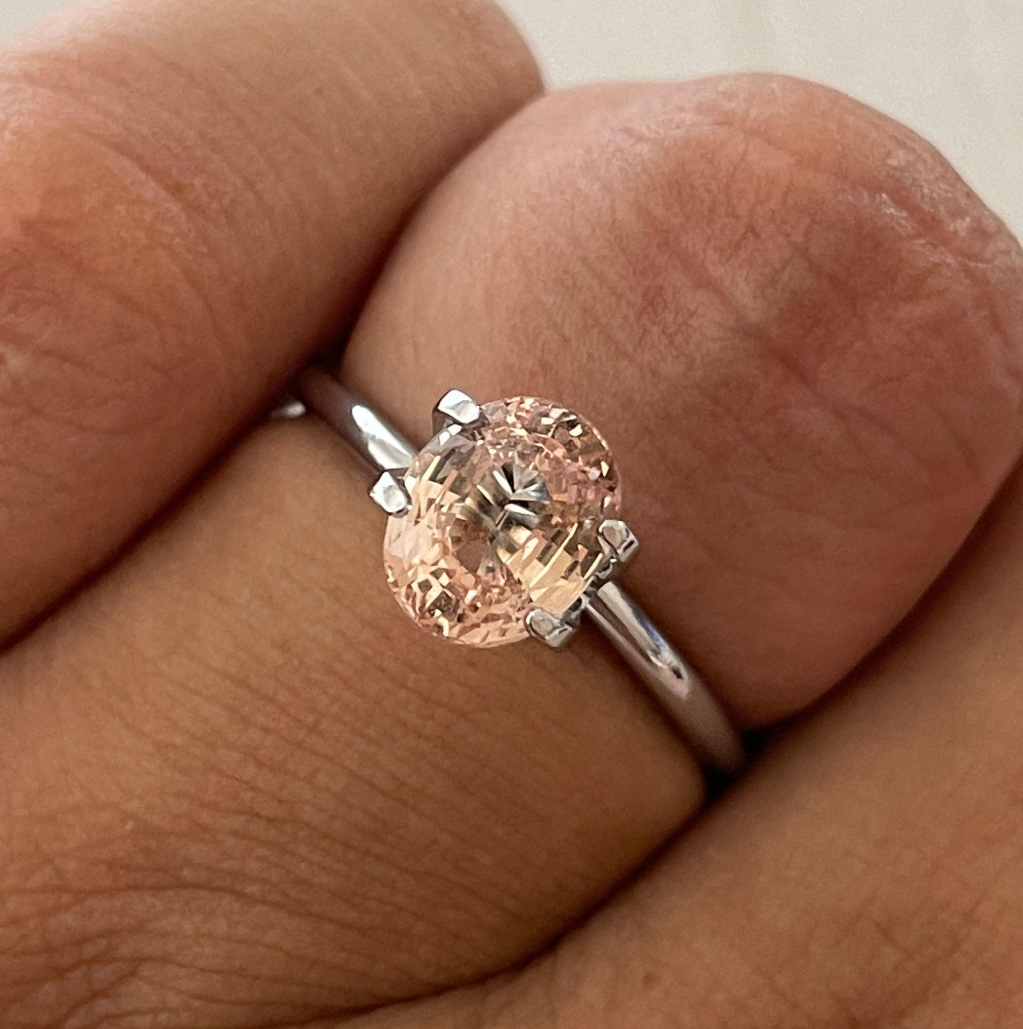 peach sapphire gemstone