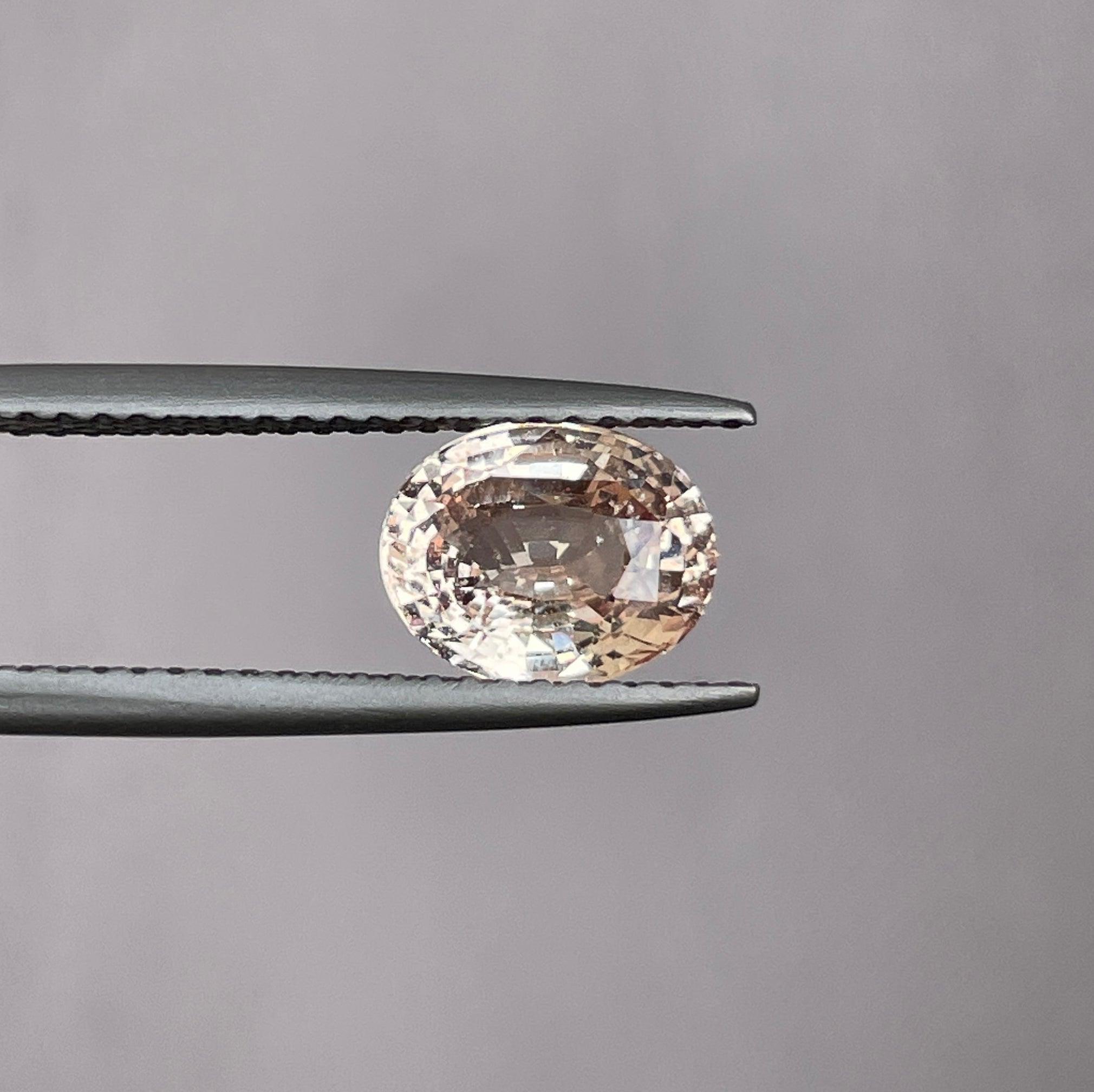 peach sapphire gemstone