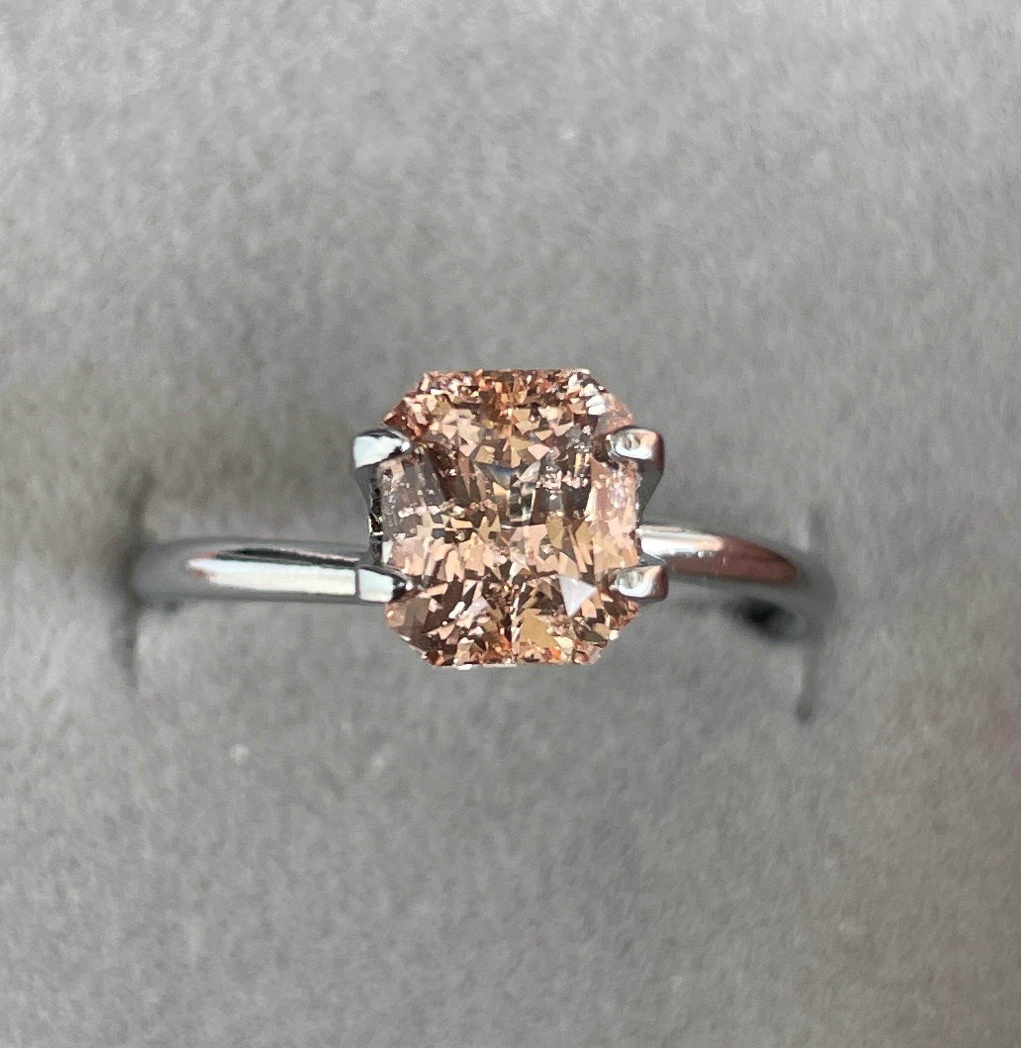 peach sapphire stone