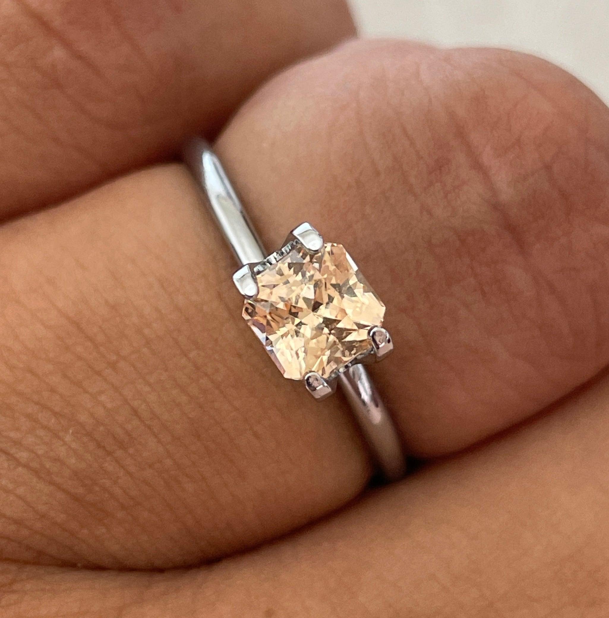 peach sapphire gemstone