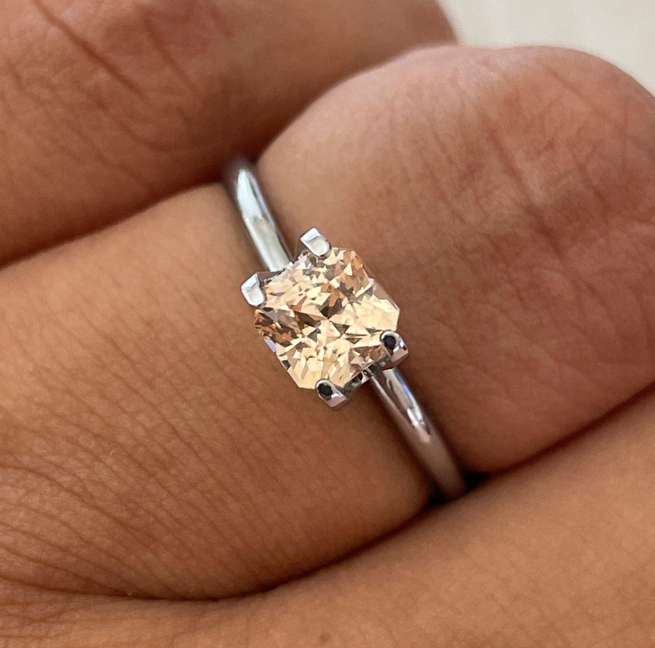 peach sapphire gemstone