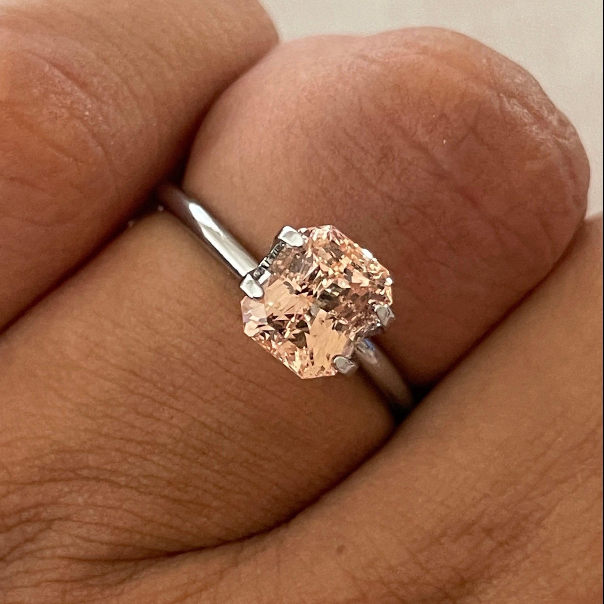 peach sapphire stone