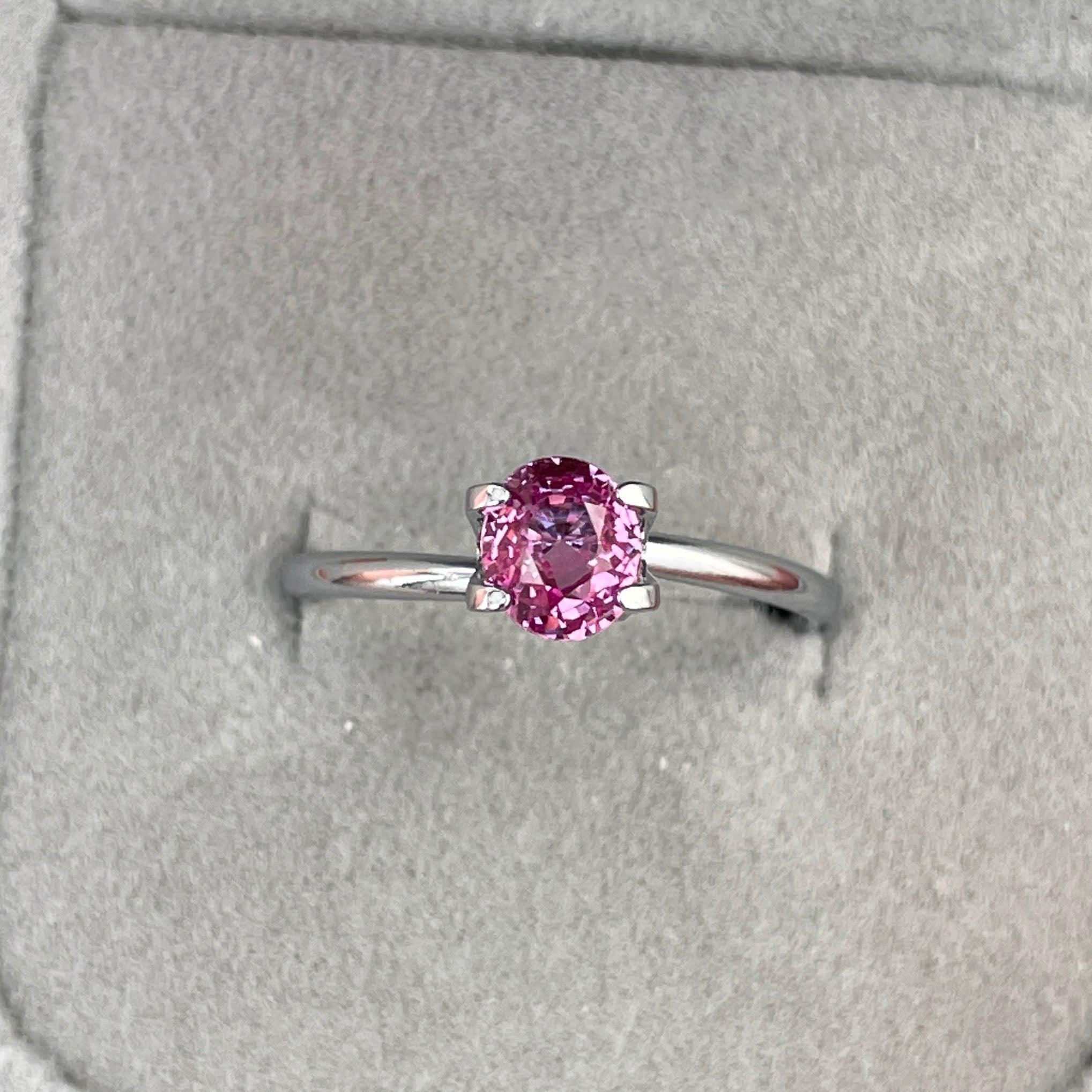 pink sapphire gemstone engagement ring