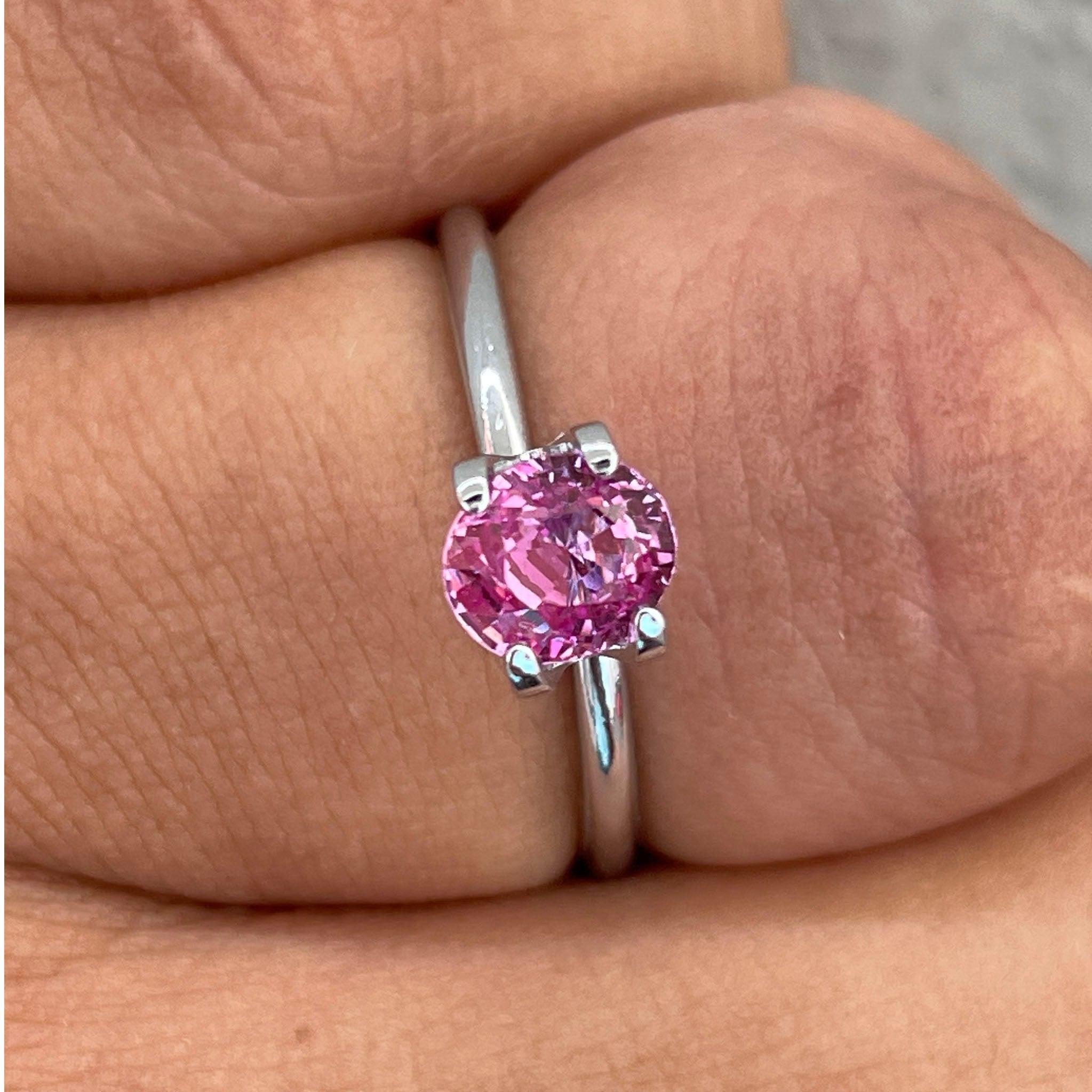 pink sapphire gemstone engagement ring