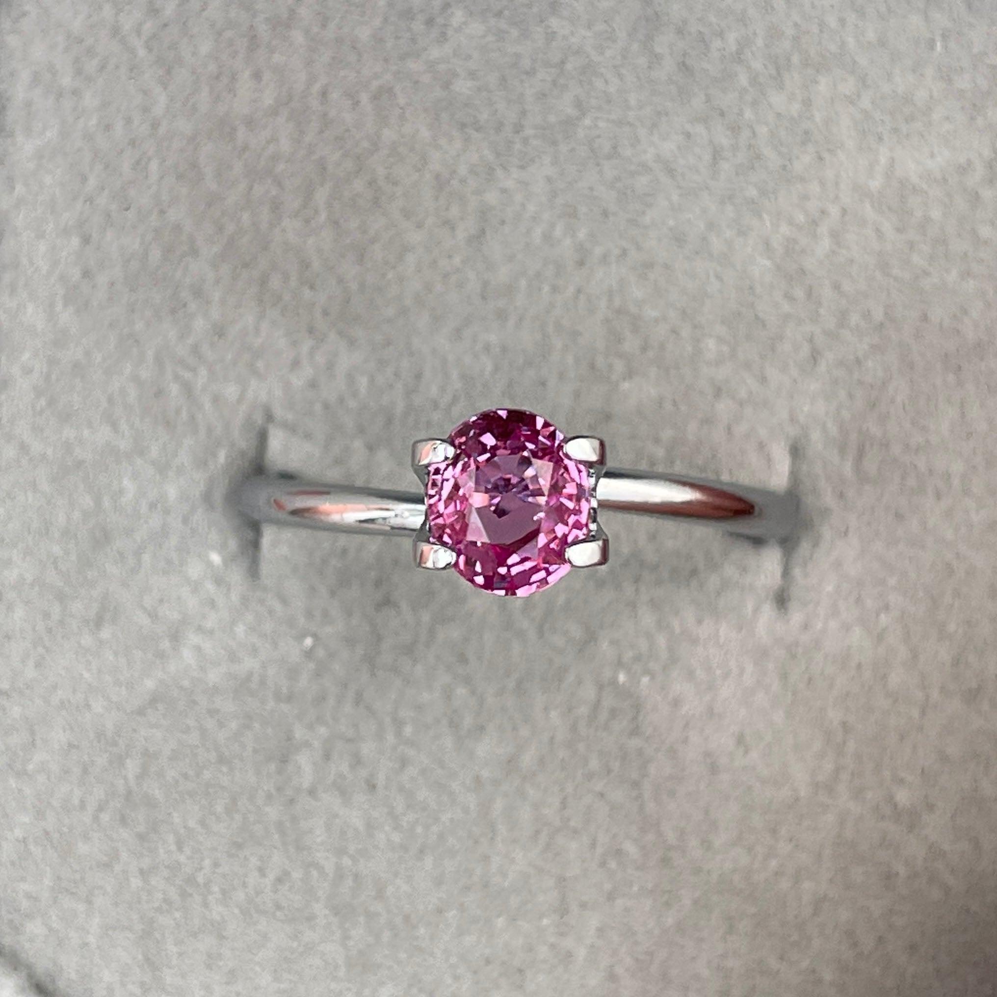 pink sapphire gemstone engagement ring