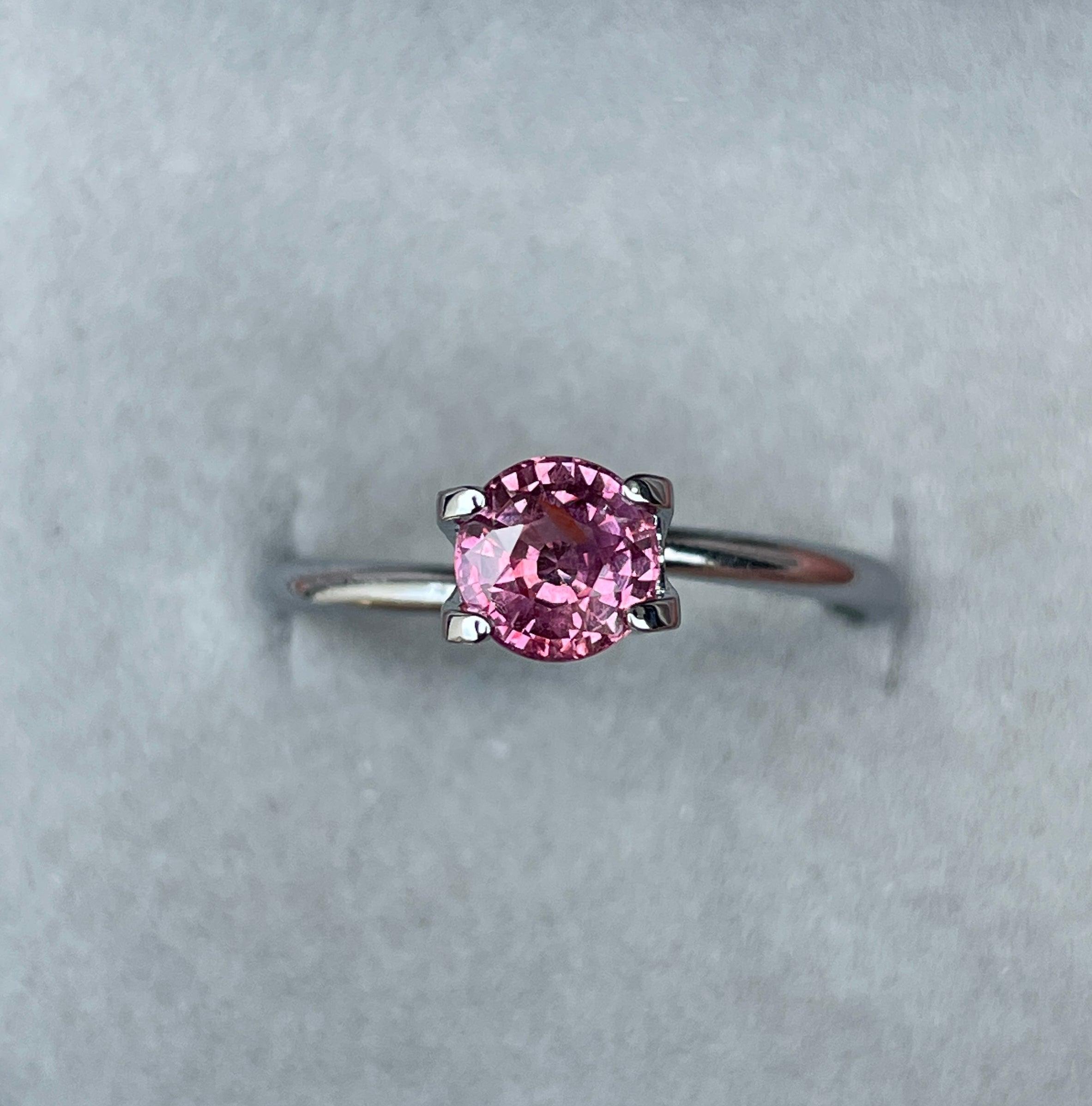 pink sapphire promise ring