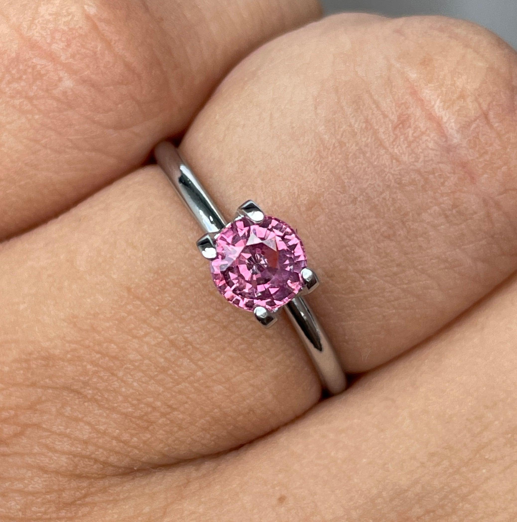 pink sapphire promise ring