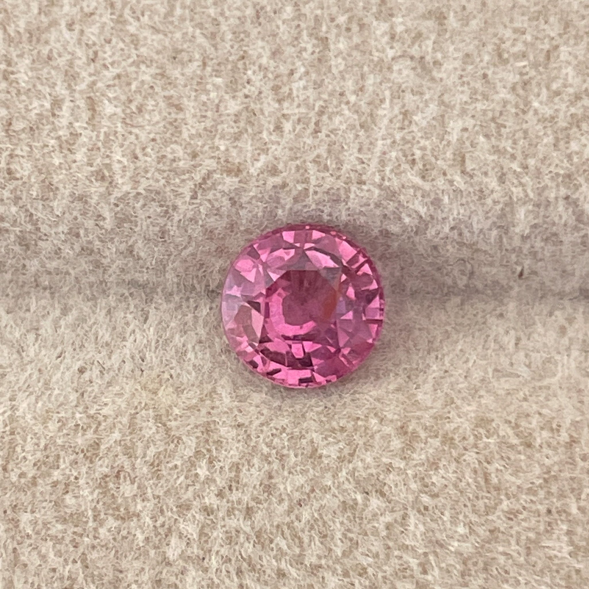 Natural Pink Sapphire 0.91 Ct Round Cut – No Heat VVS Loose Sapphire for Engagement Ring