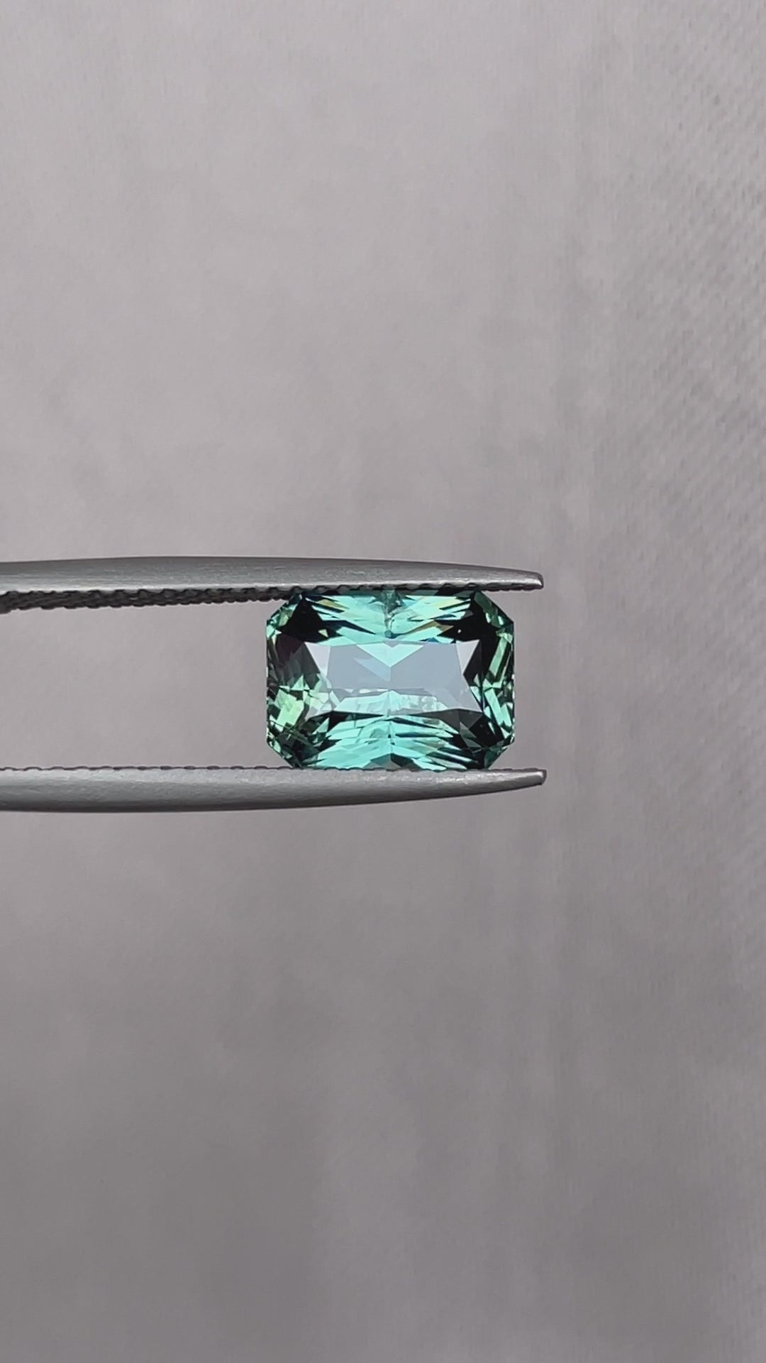 loose teal sapphire emerald radiant cut