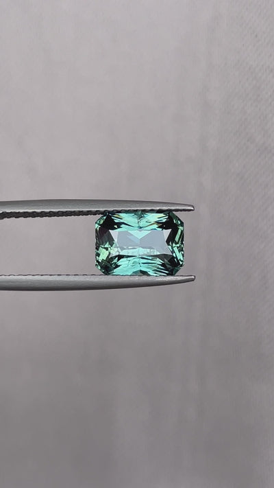 loose teal sapphire emerald radiant cut