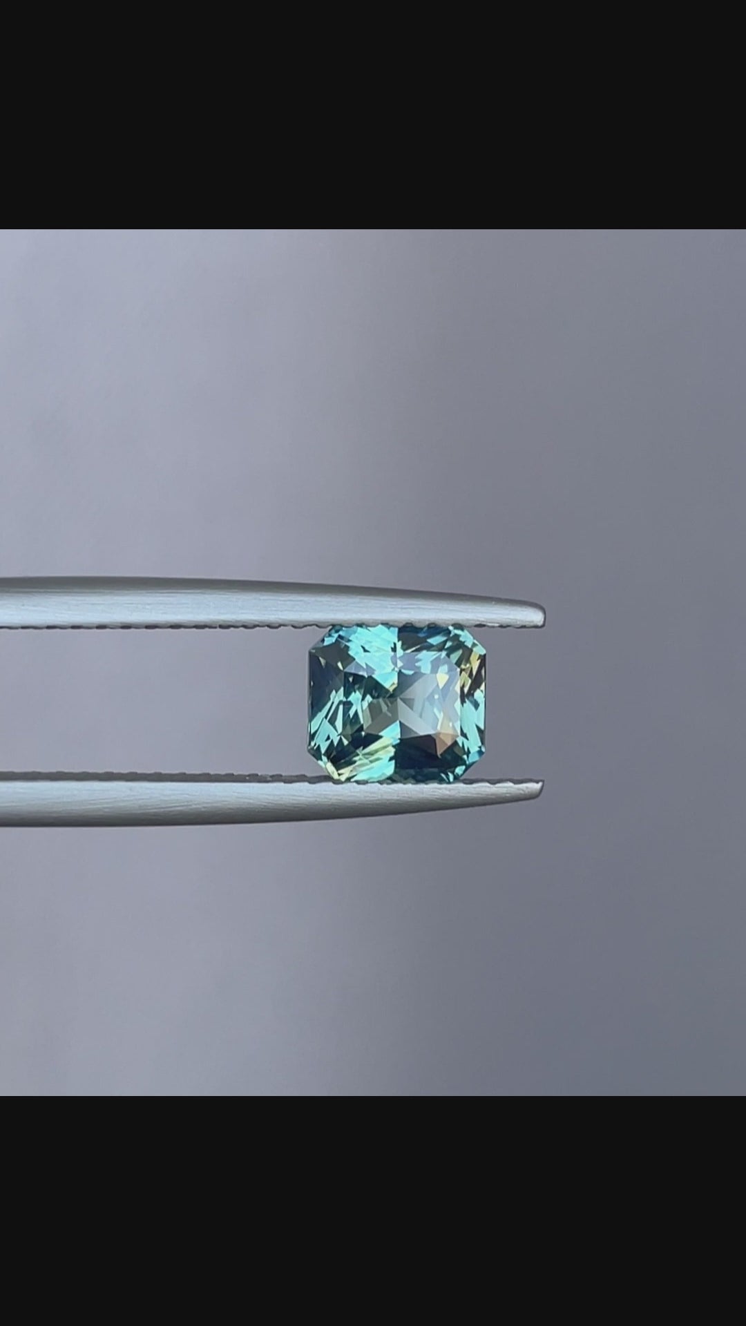 teal blue green sapphire radiant 1.46