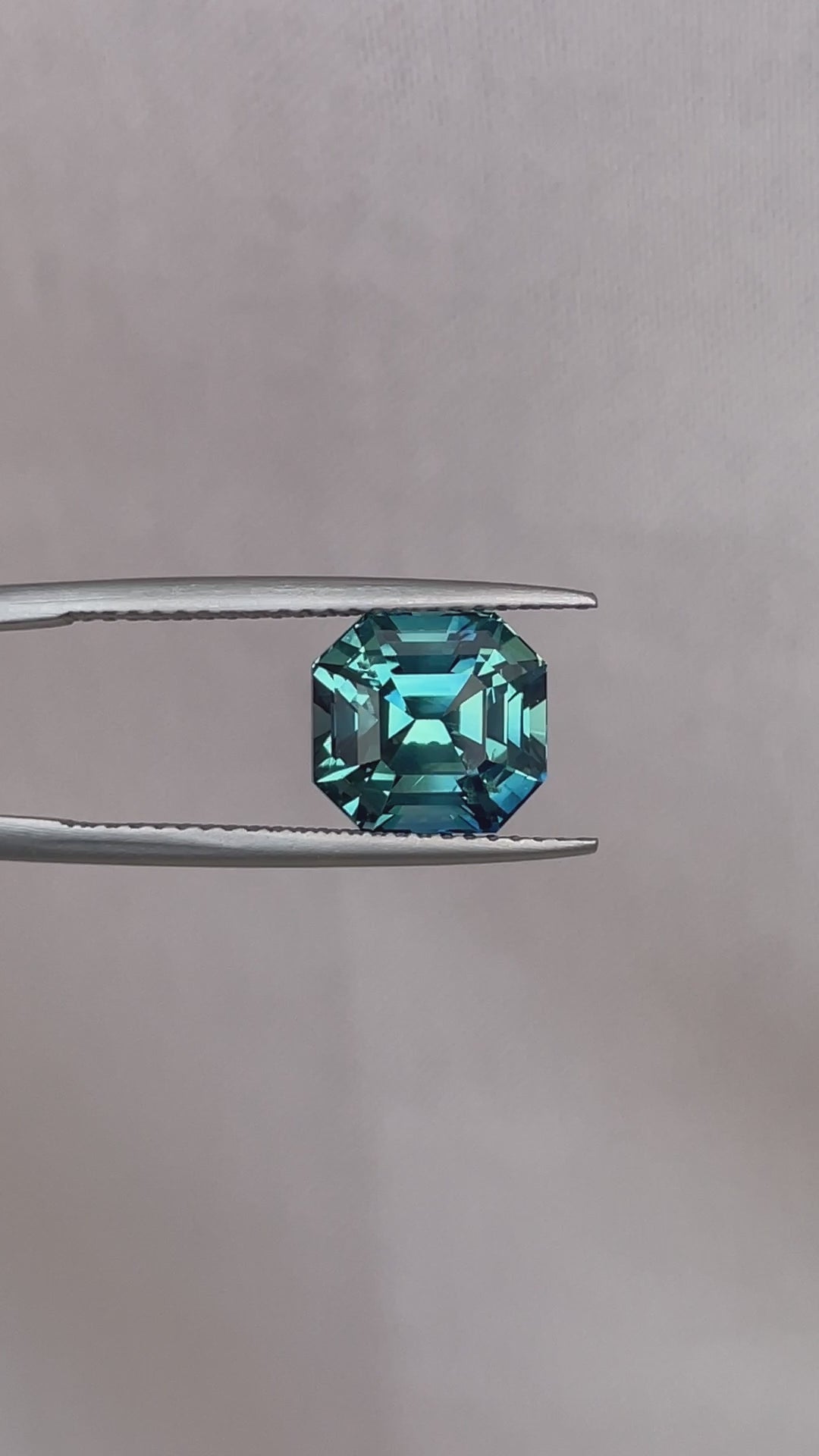 loose teal sapphire emerald radiant cut