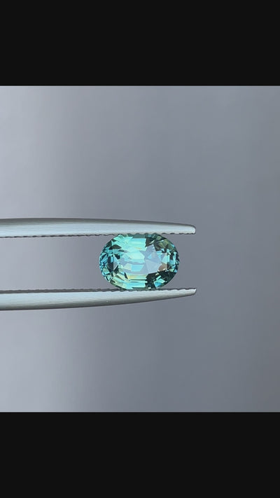 NATURAL BLUE GREEN OVAL SAPPHIRE 1.71