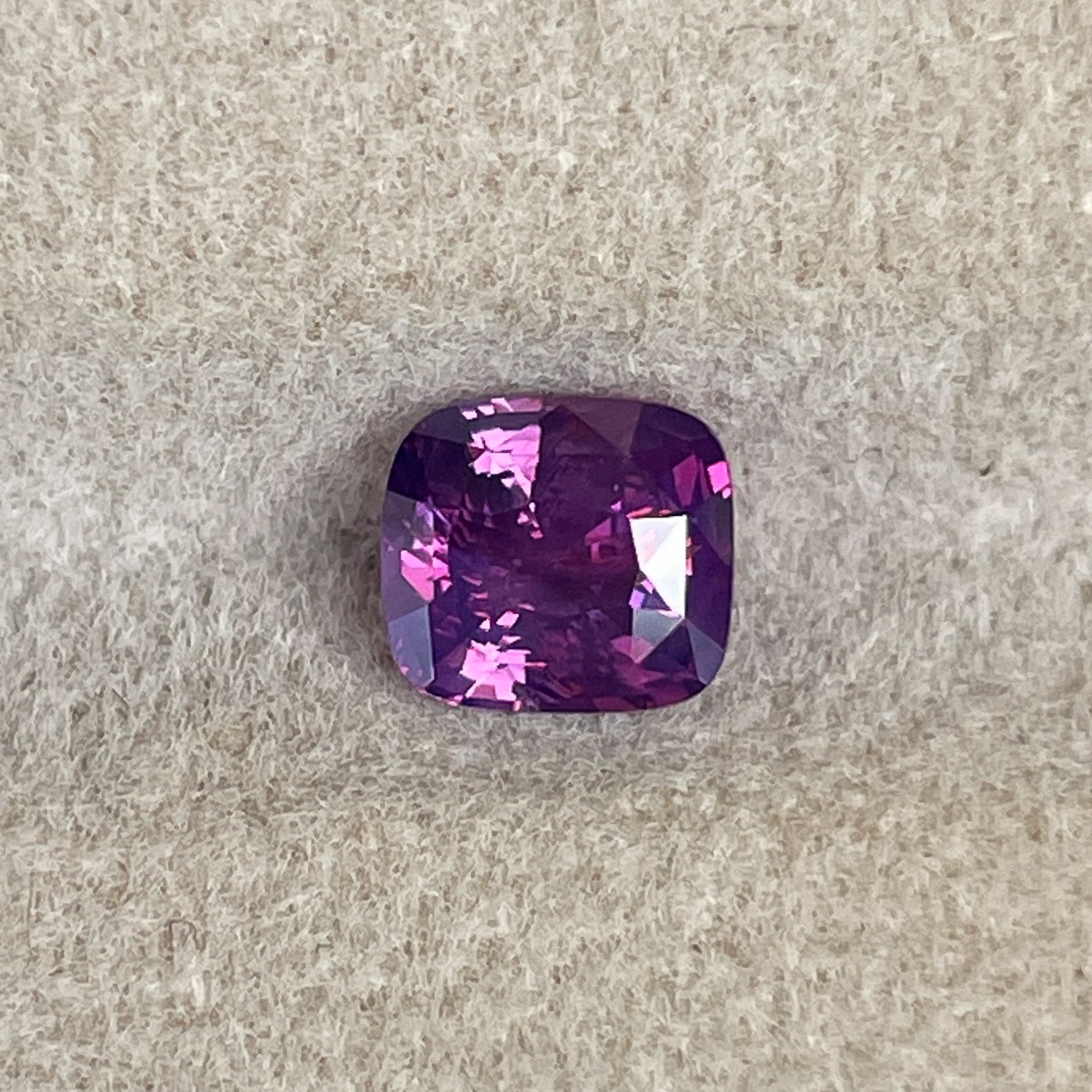 Natural purple sapphire 1.03 Ct cushion cut loose gemstone from NASHGEMS, ideal for engagement rings or jewelry design.