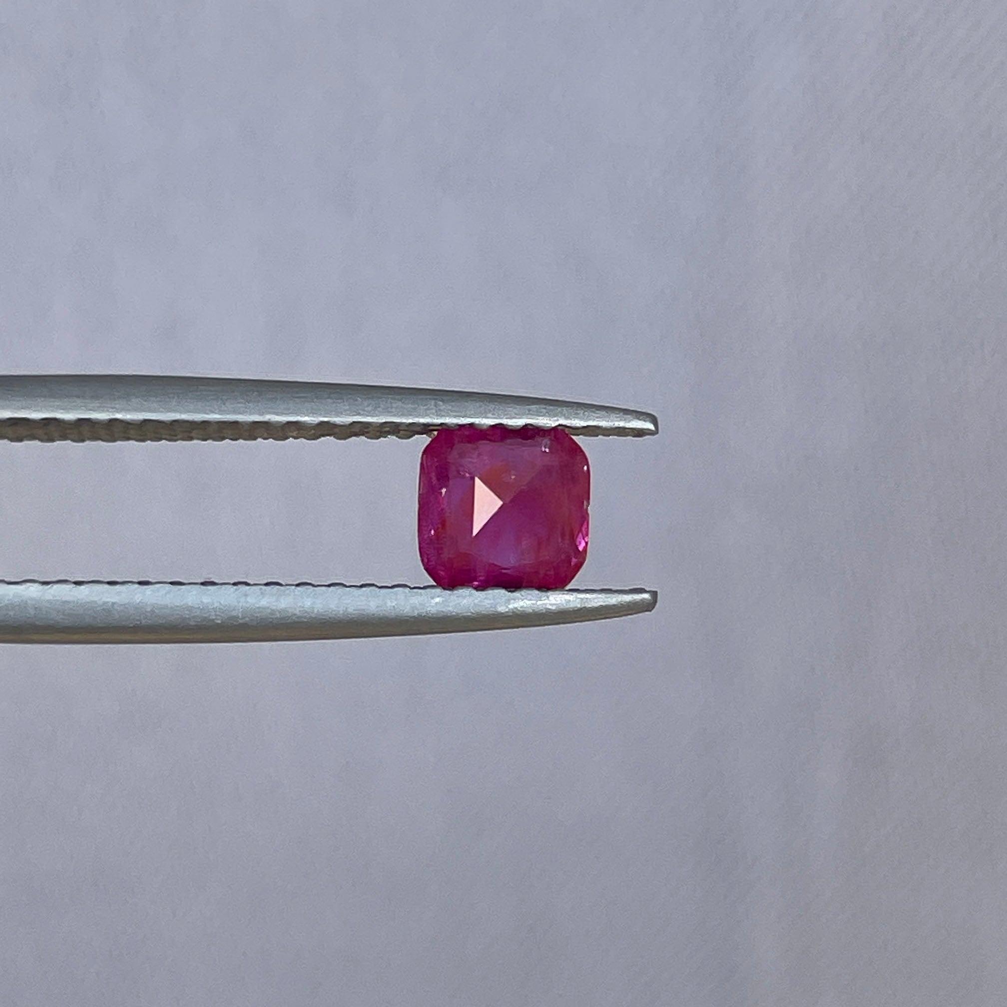 ruby stone ring in silver