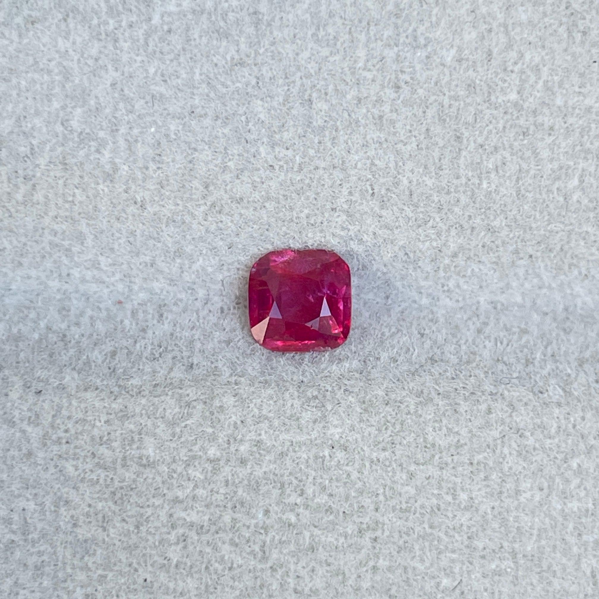 ruby stone ring in silver