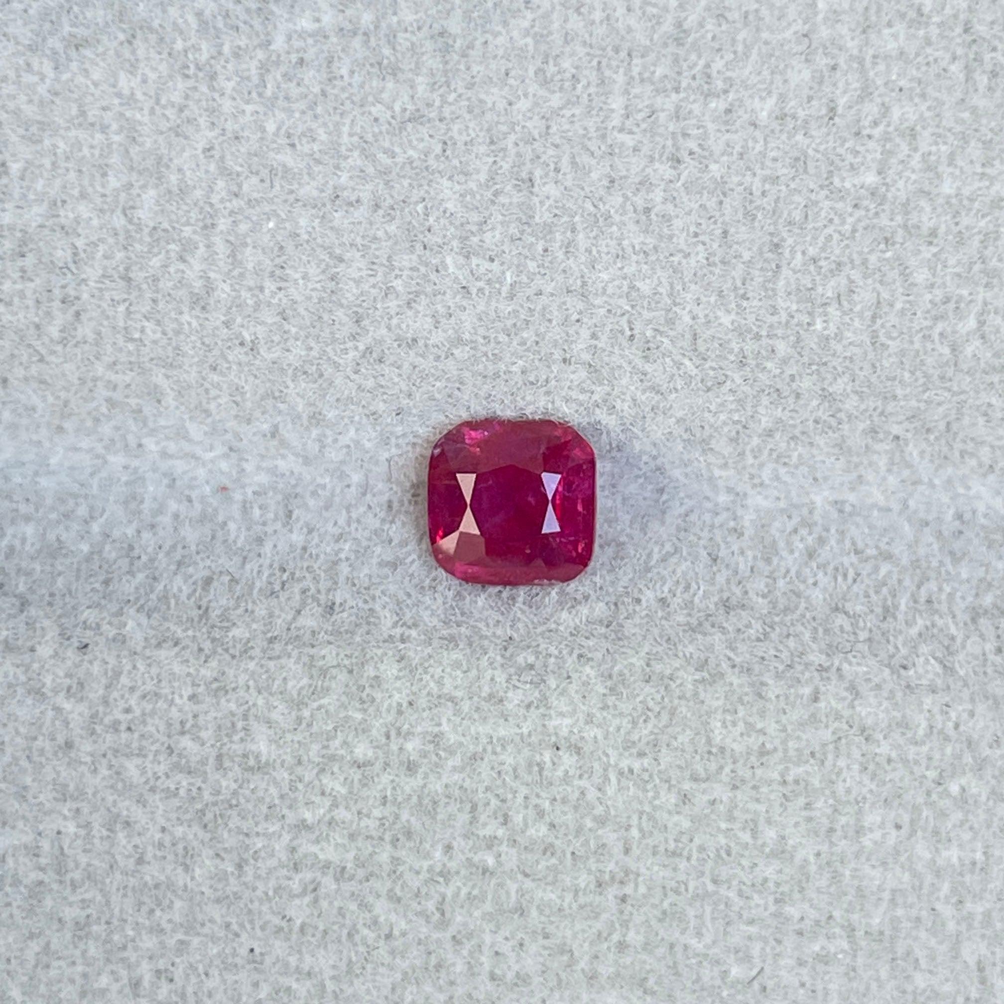 ruby stone ring in silver