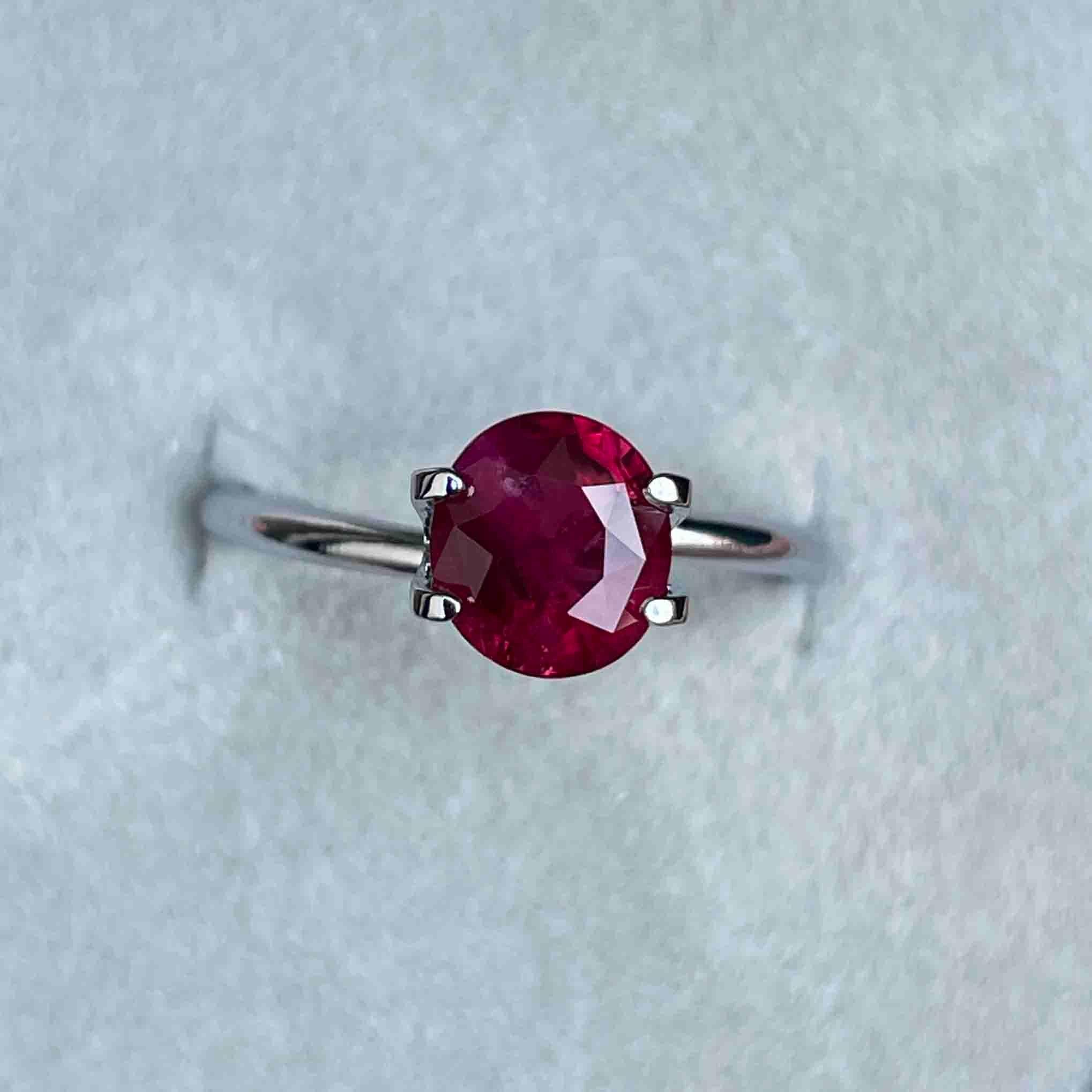 ruby stone with ring