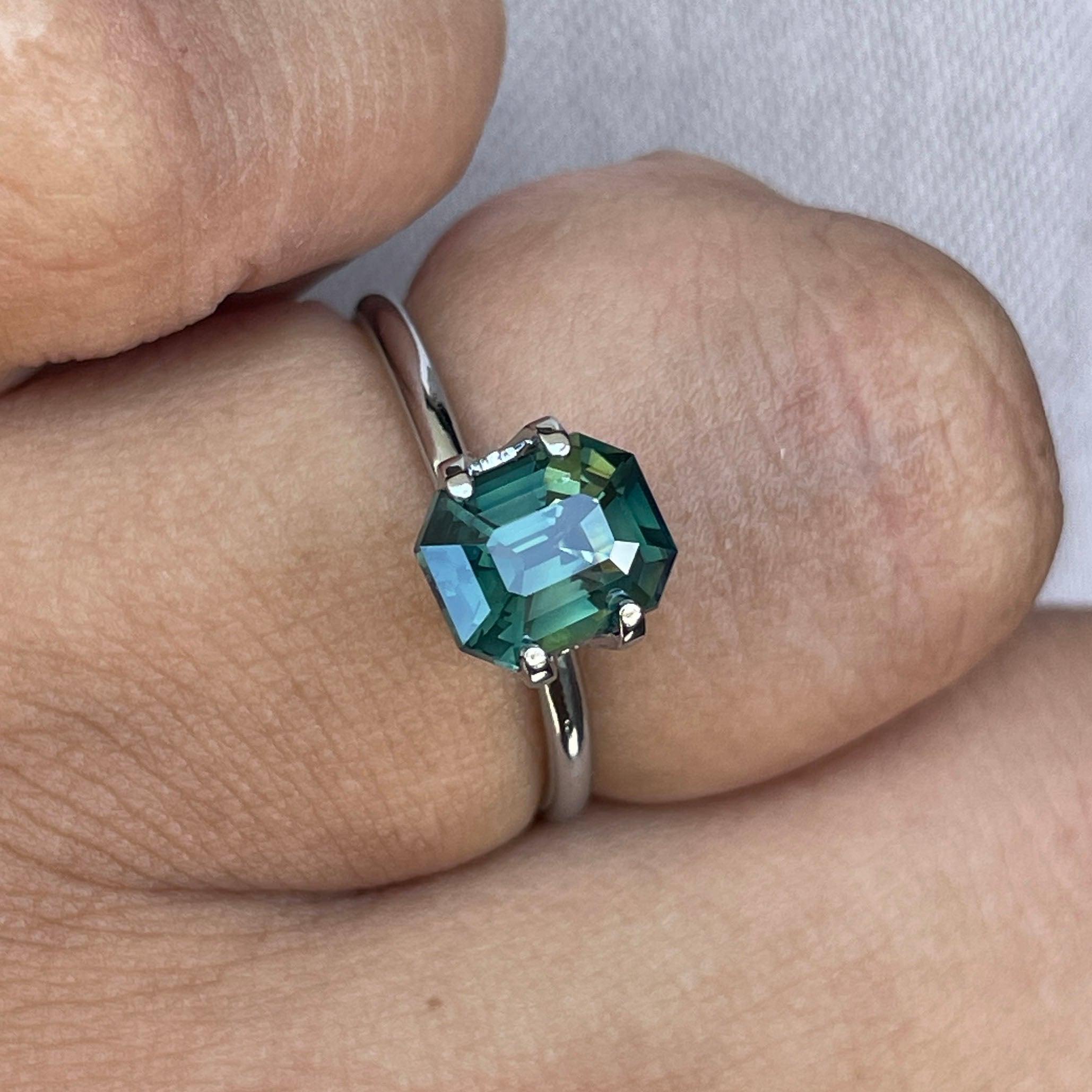teal blue green gemstone sapphire