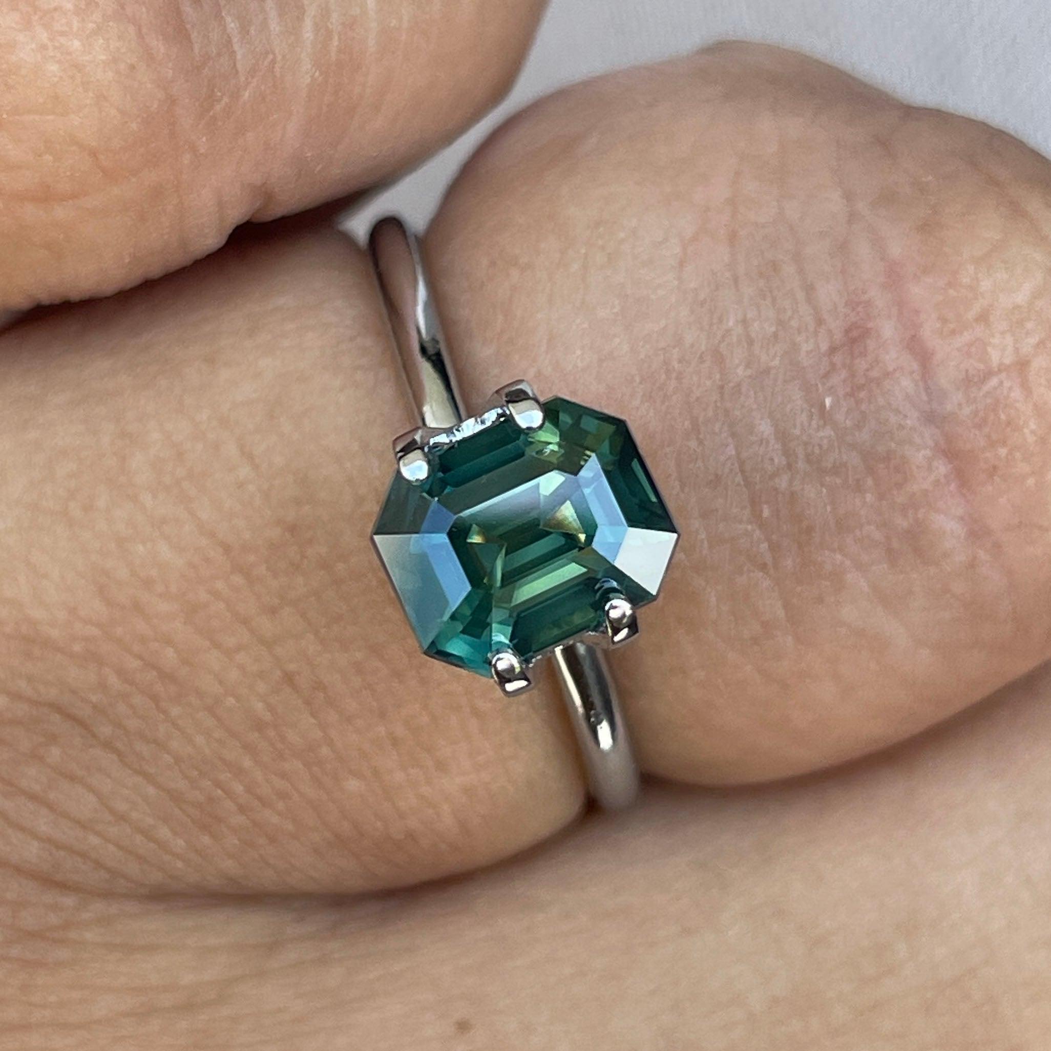 teal blue green gemstone sapphire