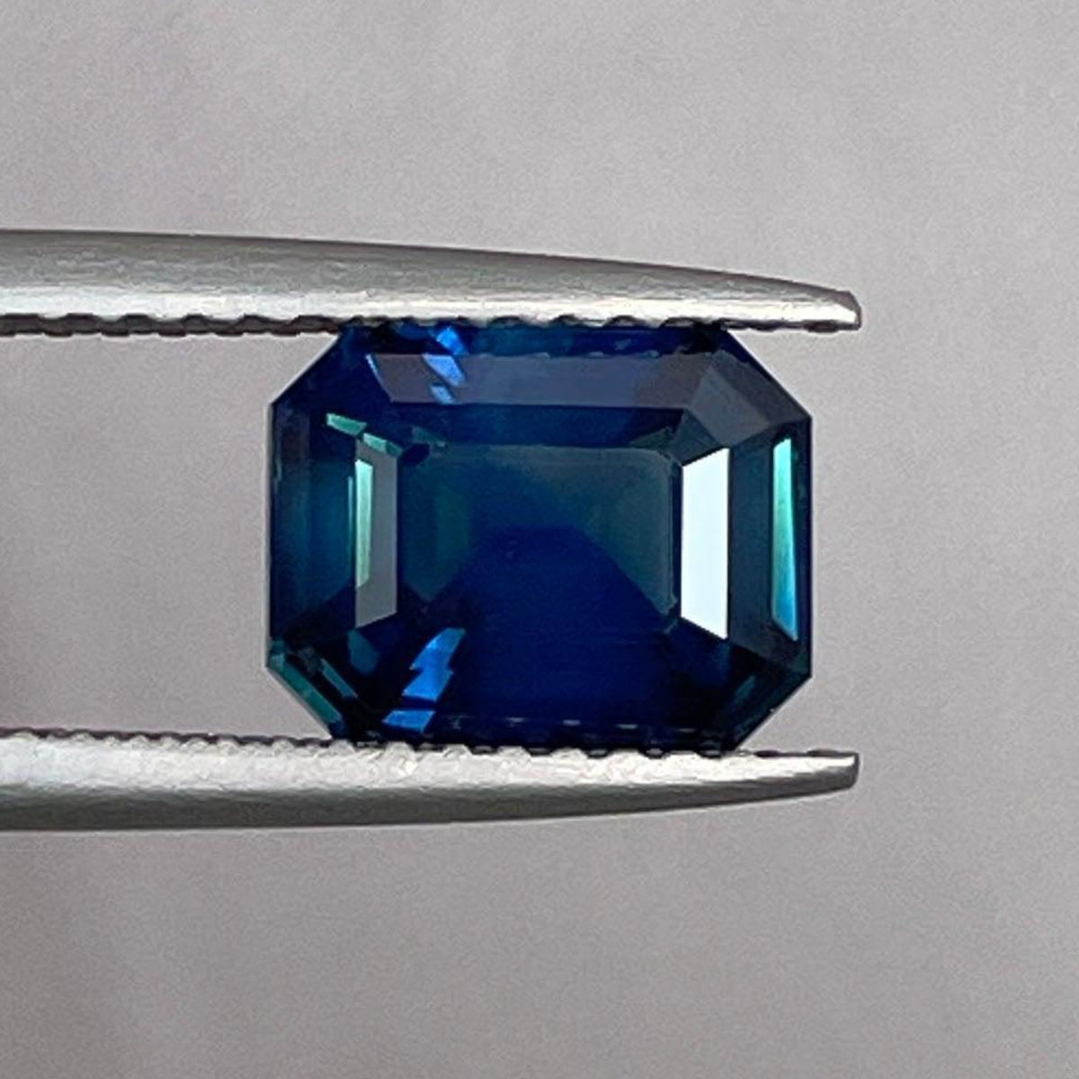 Teal blue green gemstone sapphire for engagement ring, 2.52 carats, emerald cut, September birthstone, NASHGEMS jewelry.
