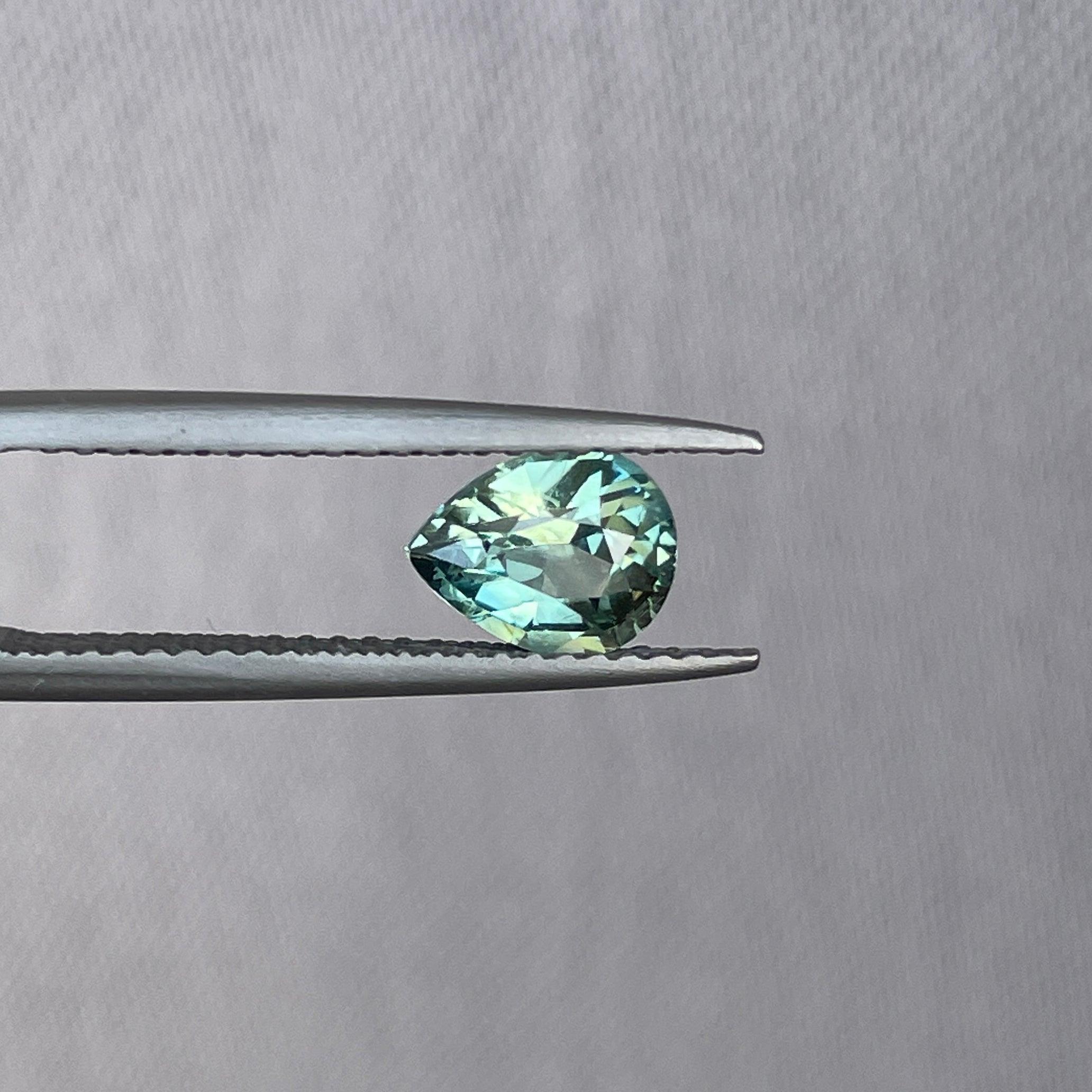 teal green parti colored loose sapphire