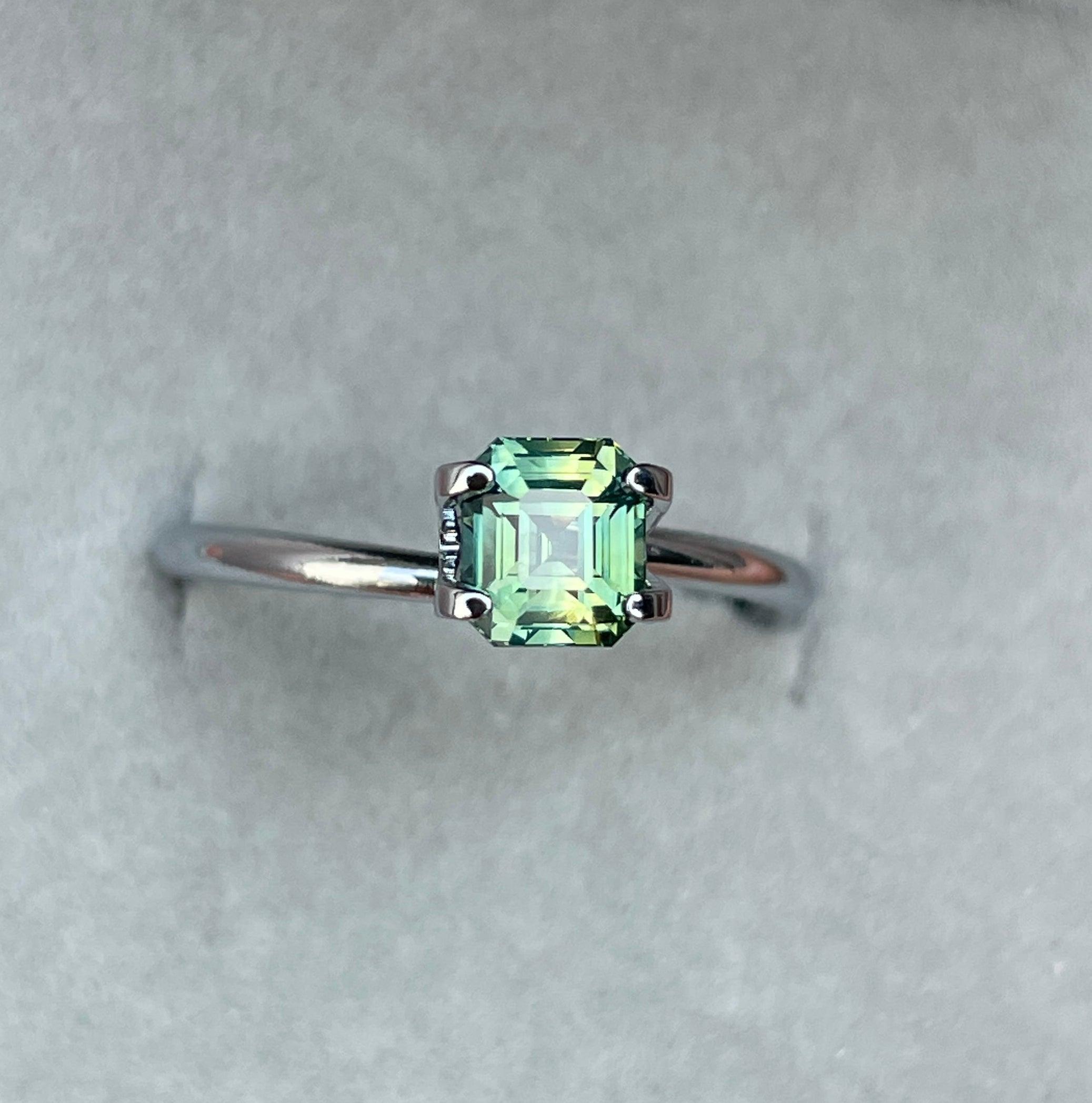 teal green parti colored loose sapphire