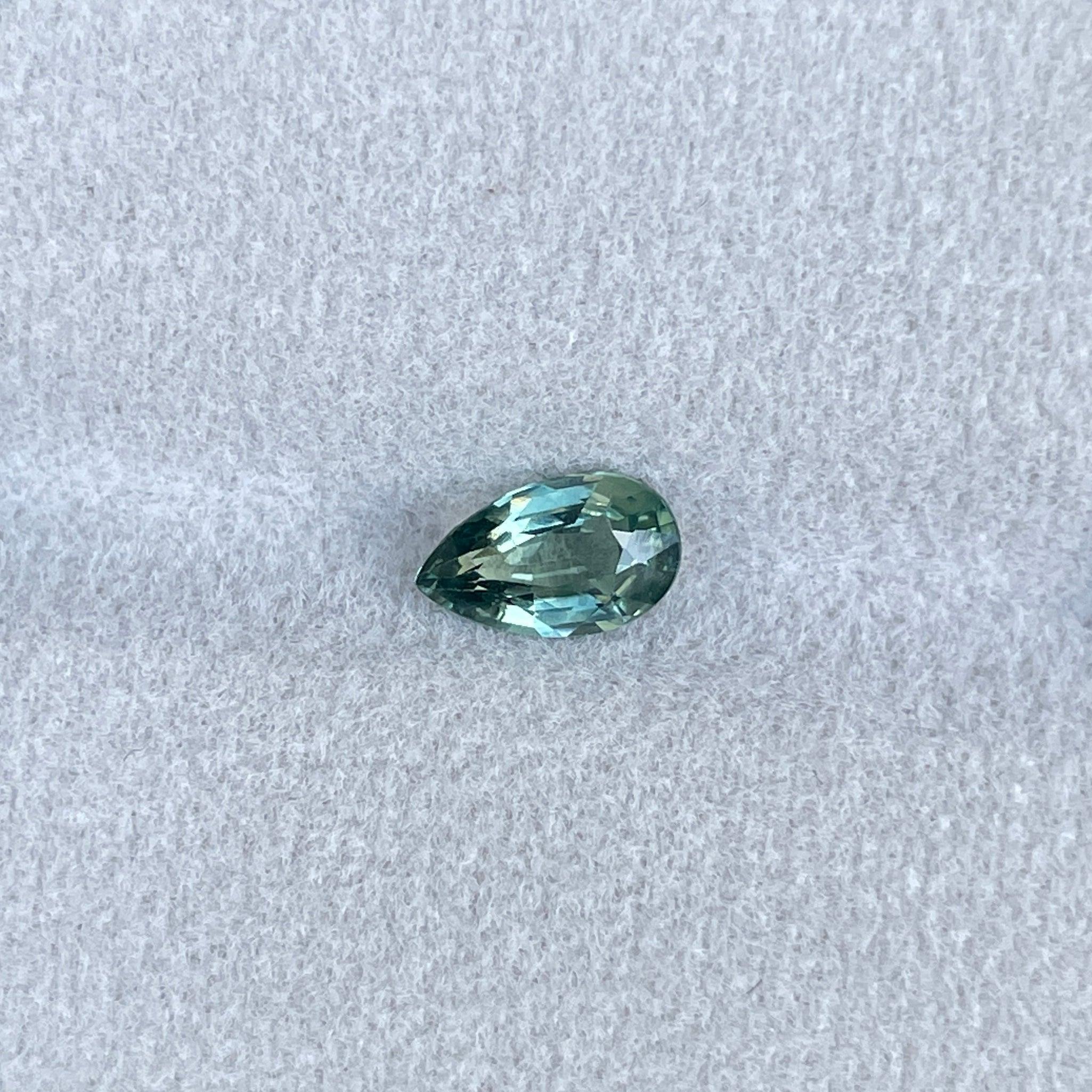 teal green parti colored loose sapphire