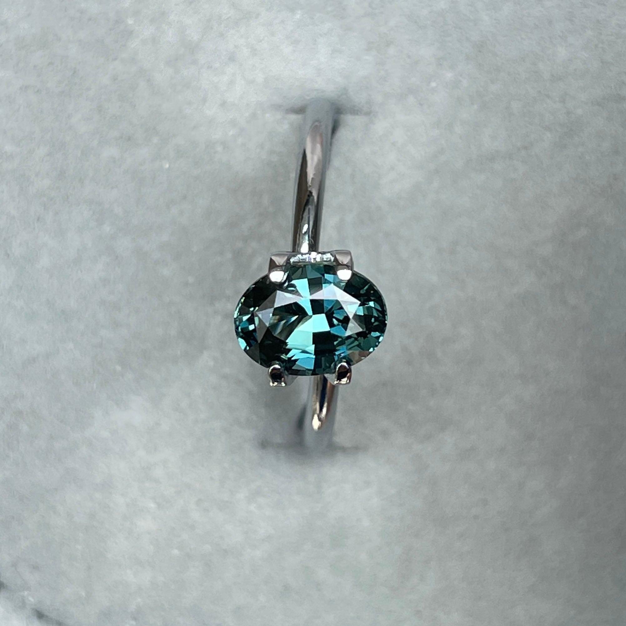 teal sapphire engagement rings