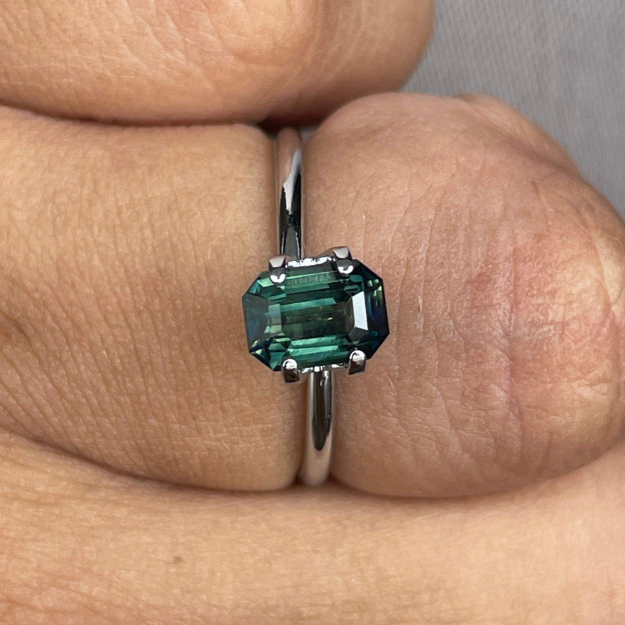 teal sapphire engagement rings