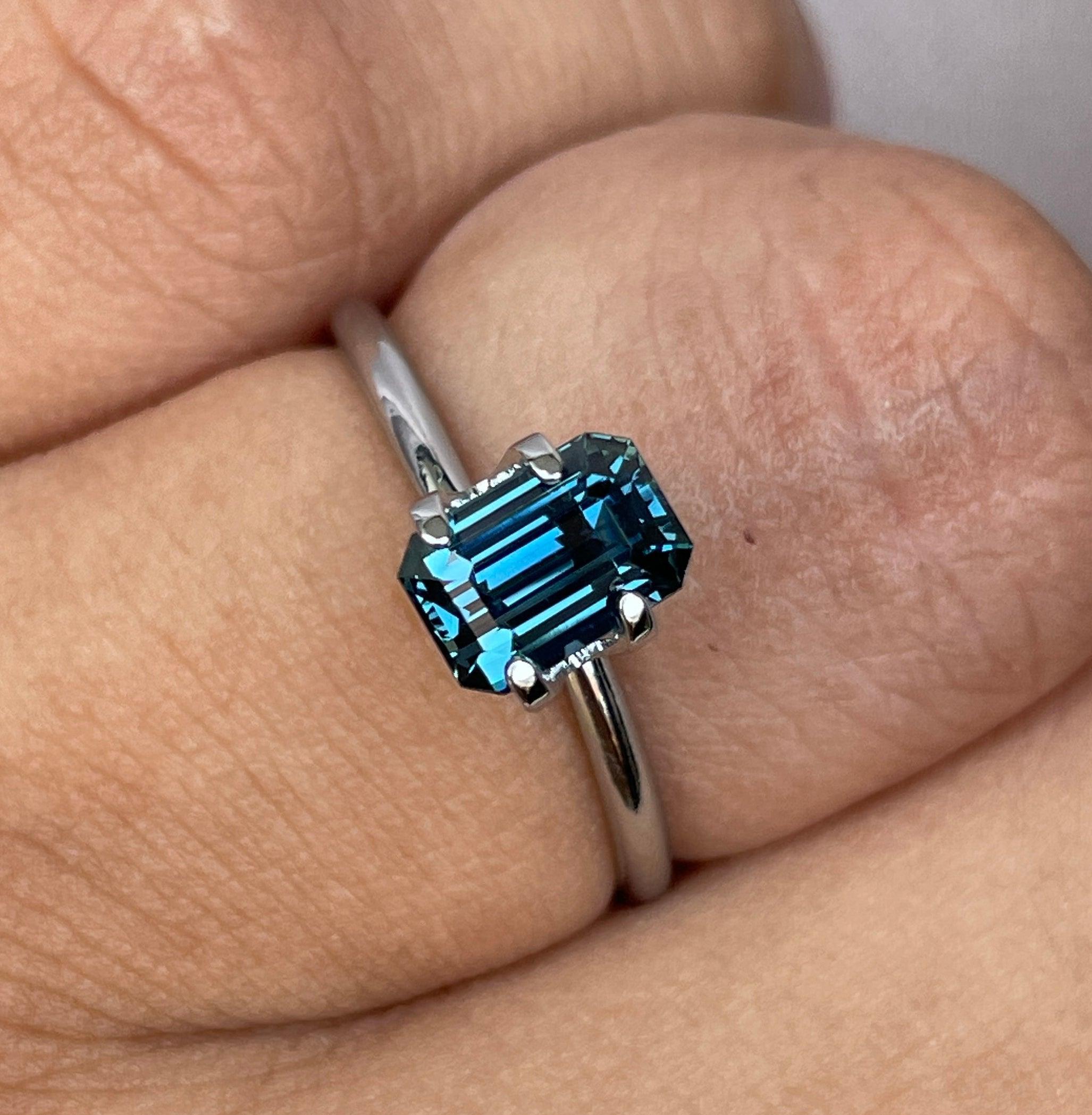teal sapphire engagement rings