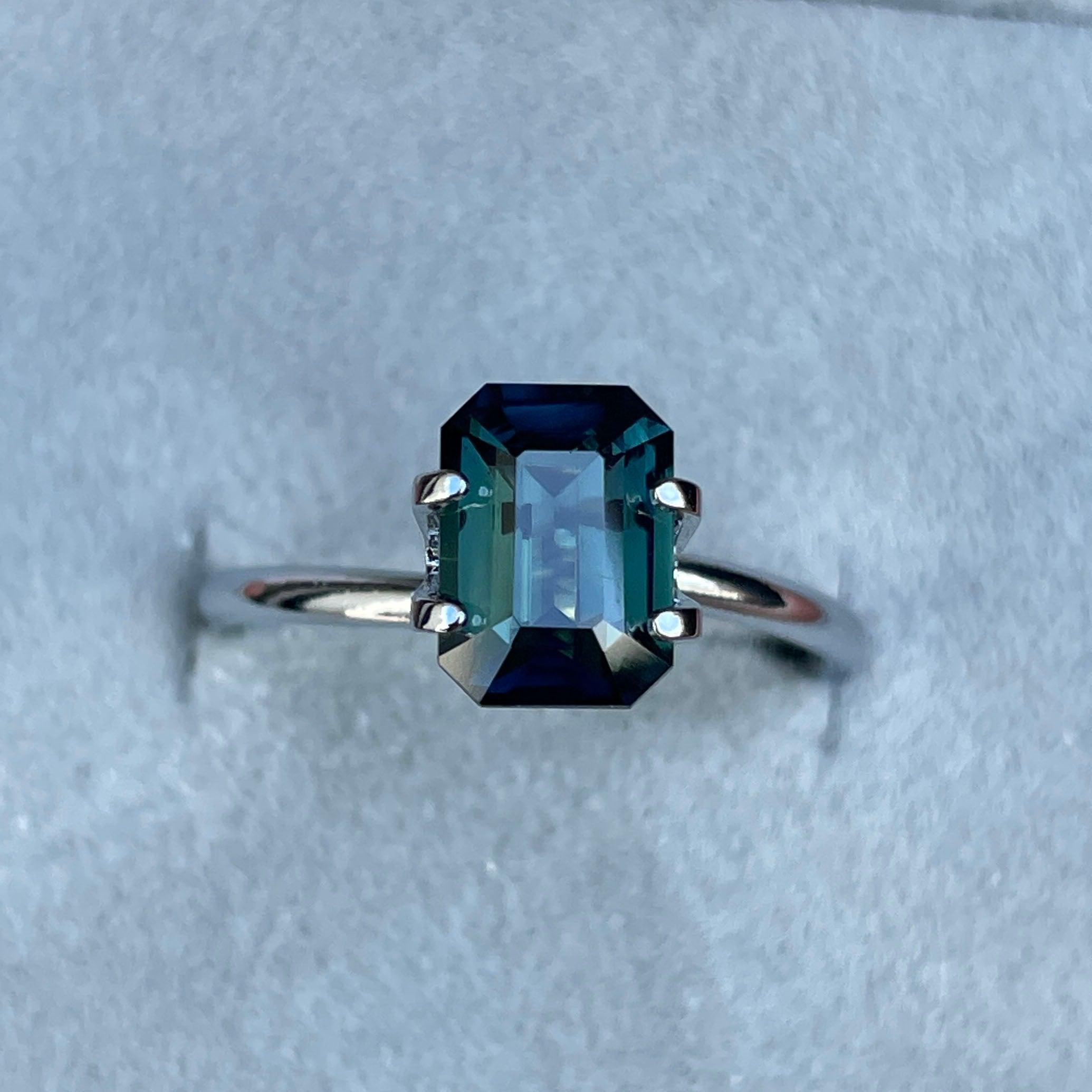 teal sapphire engagement rings