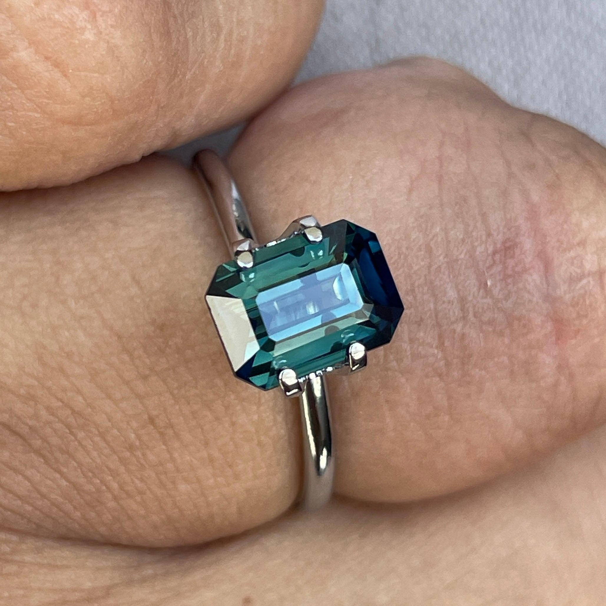 teal sapphire engagement rings