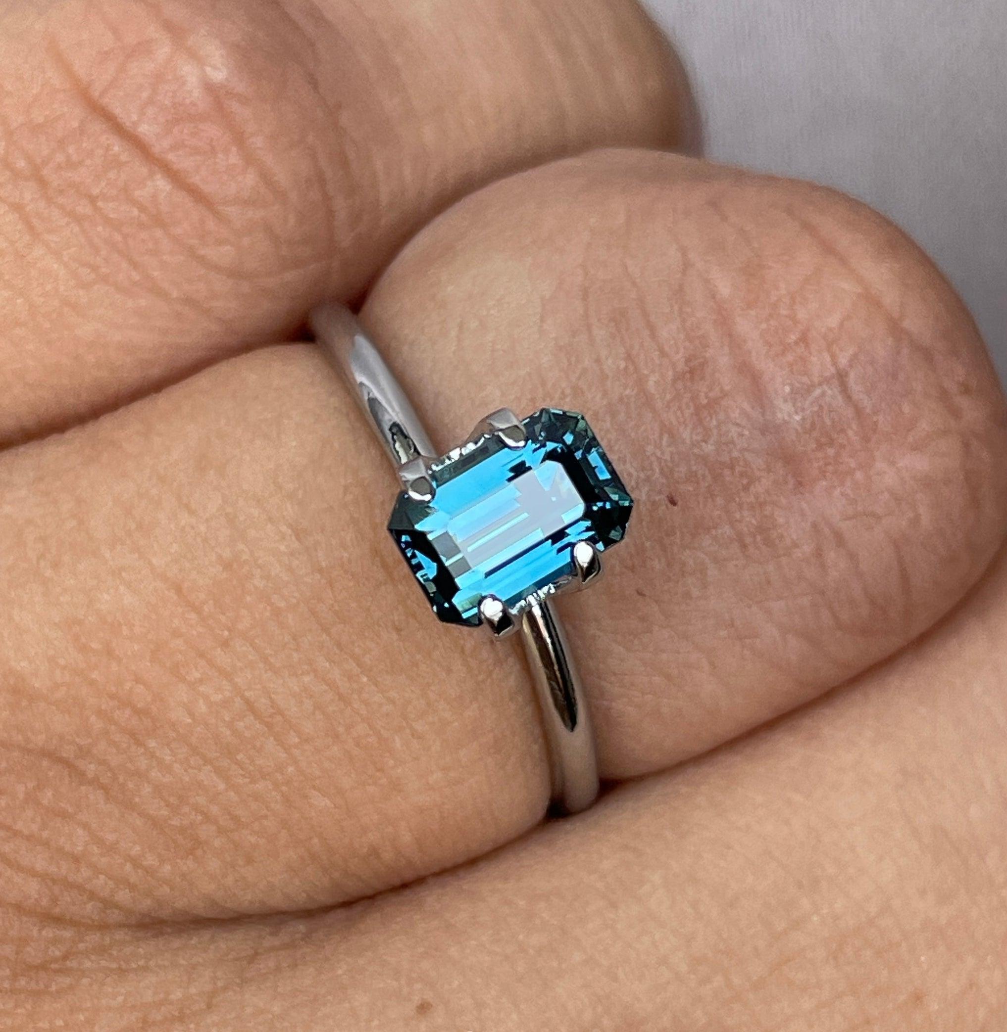 teal sapphire engagement rings