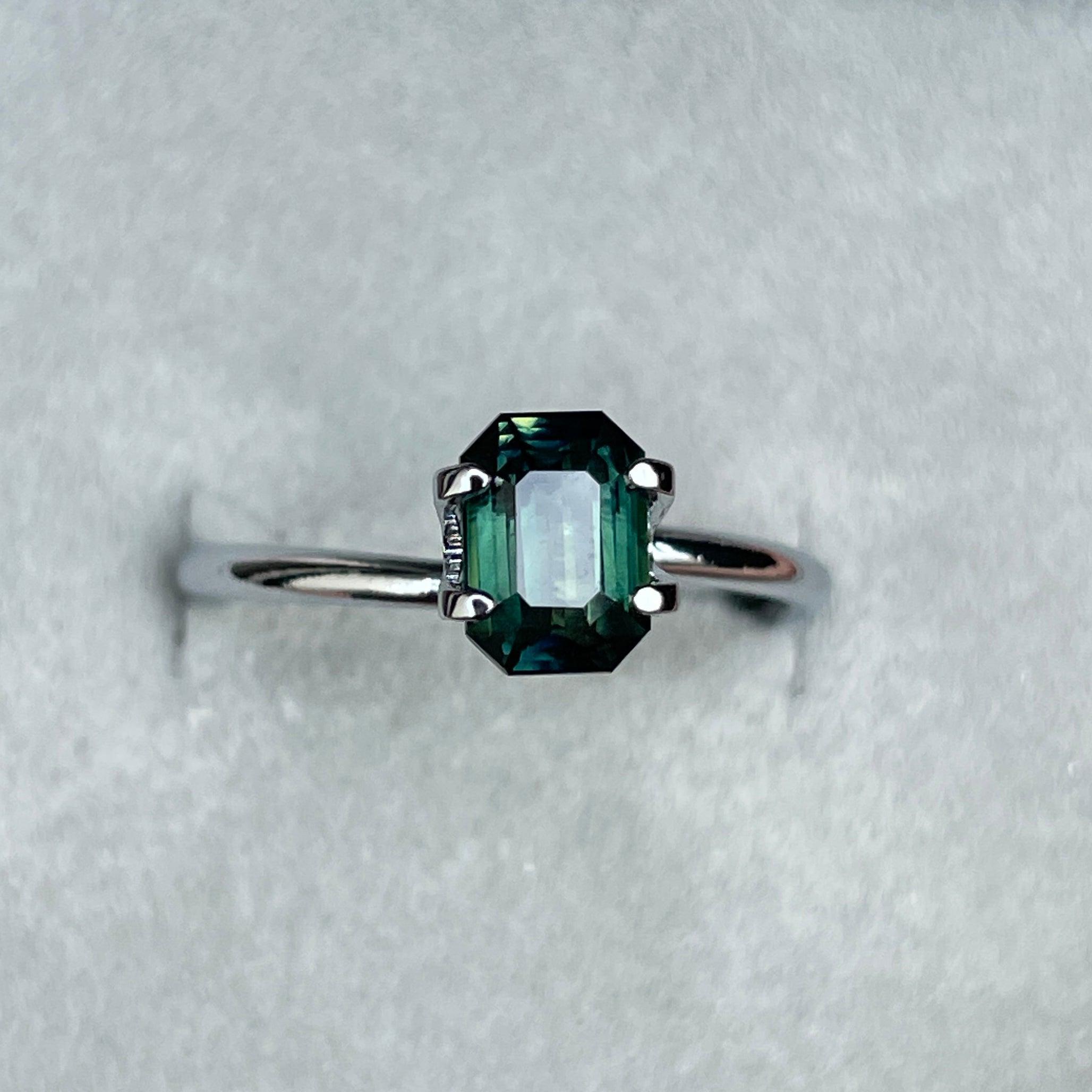 teal sapphire engagement rings
