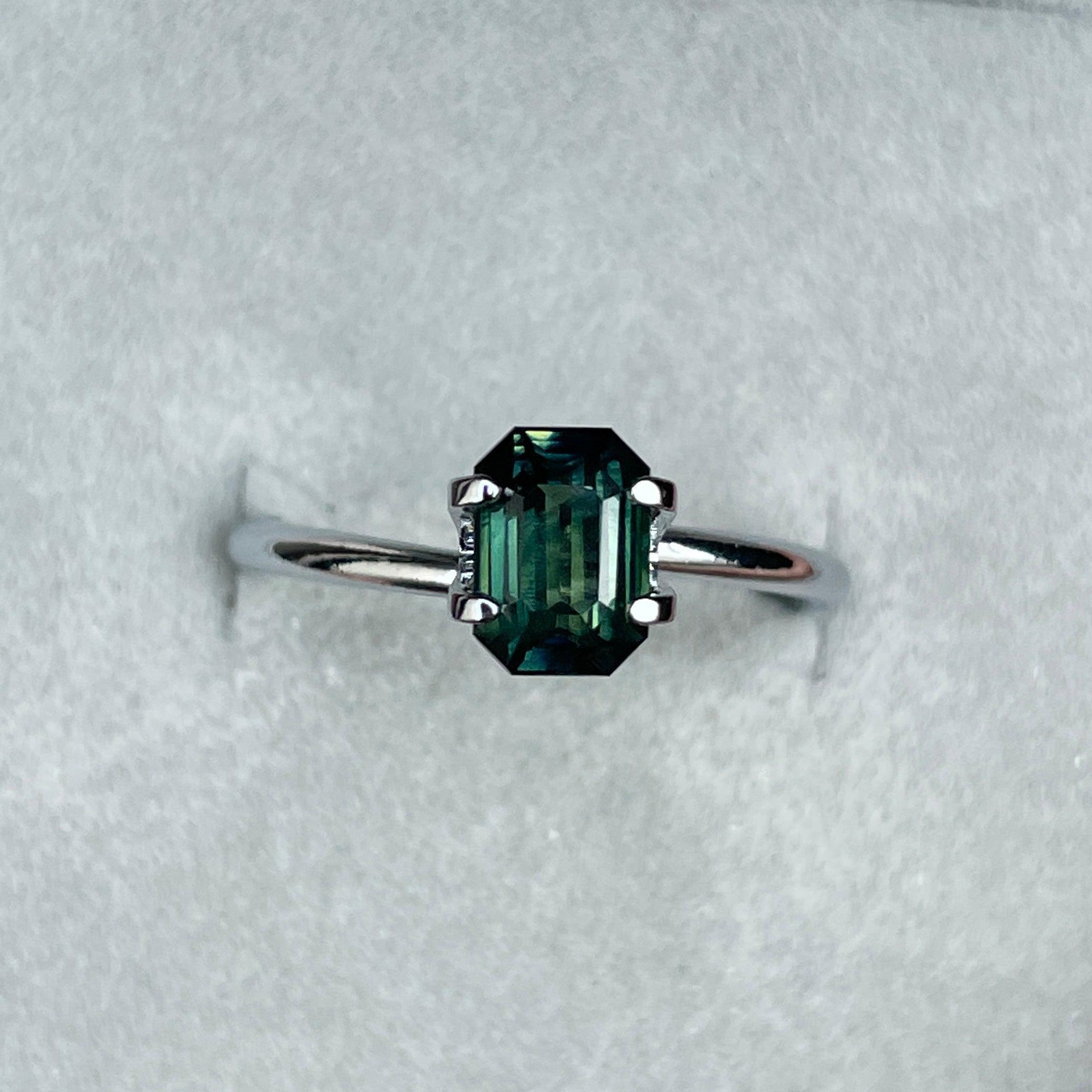 teal sapphire engagement rings