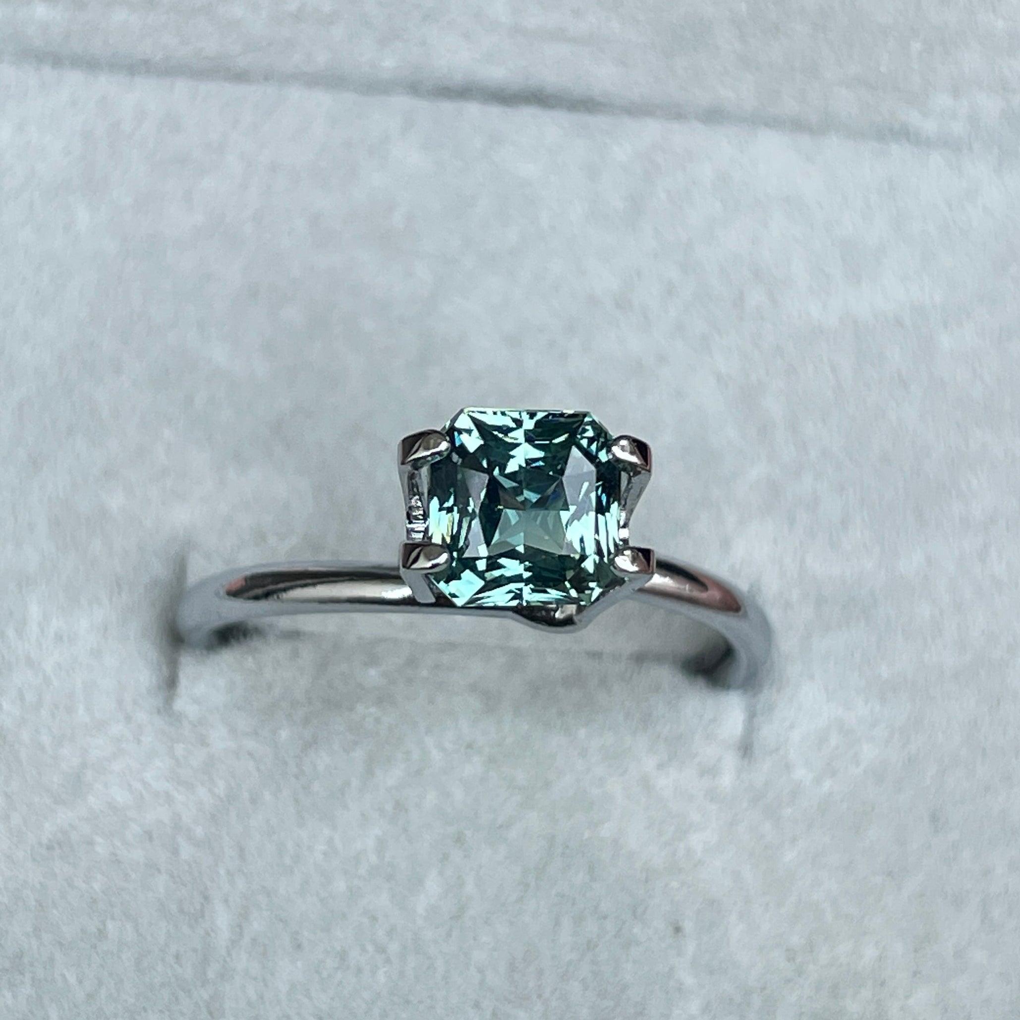 teal sapphire engagement rings