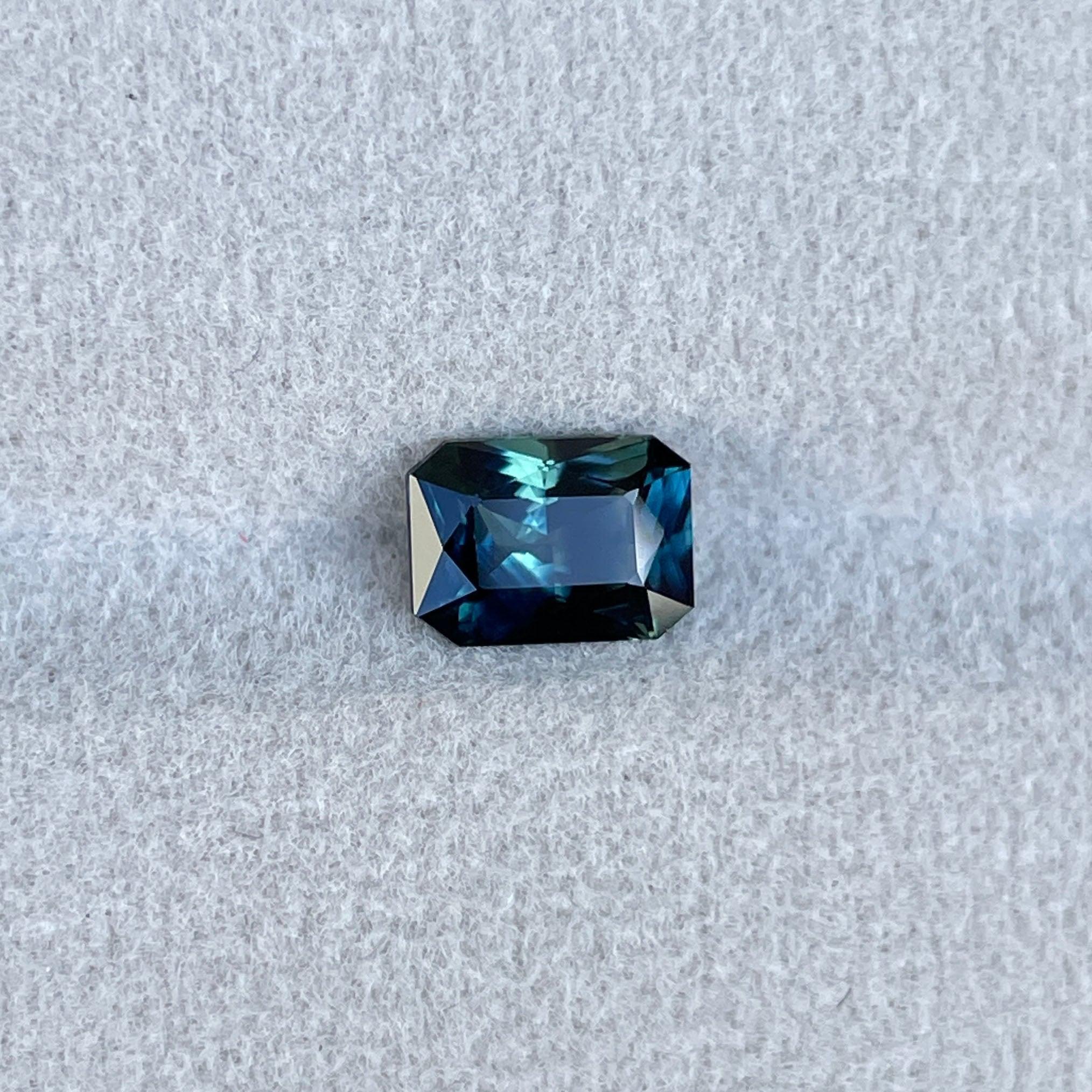 teal sapphire gemstone