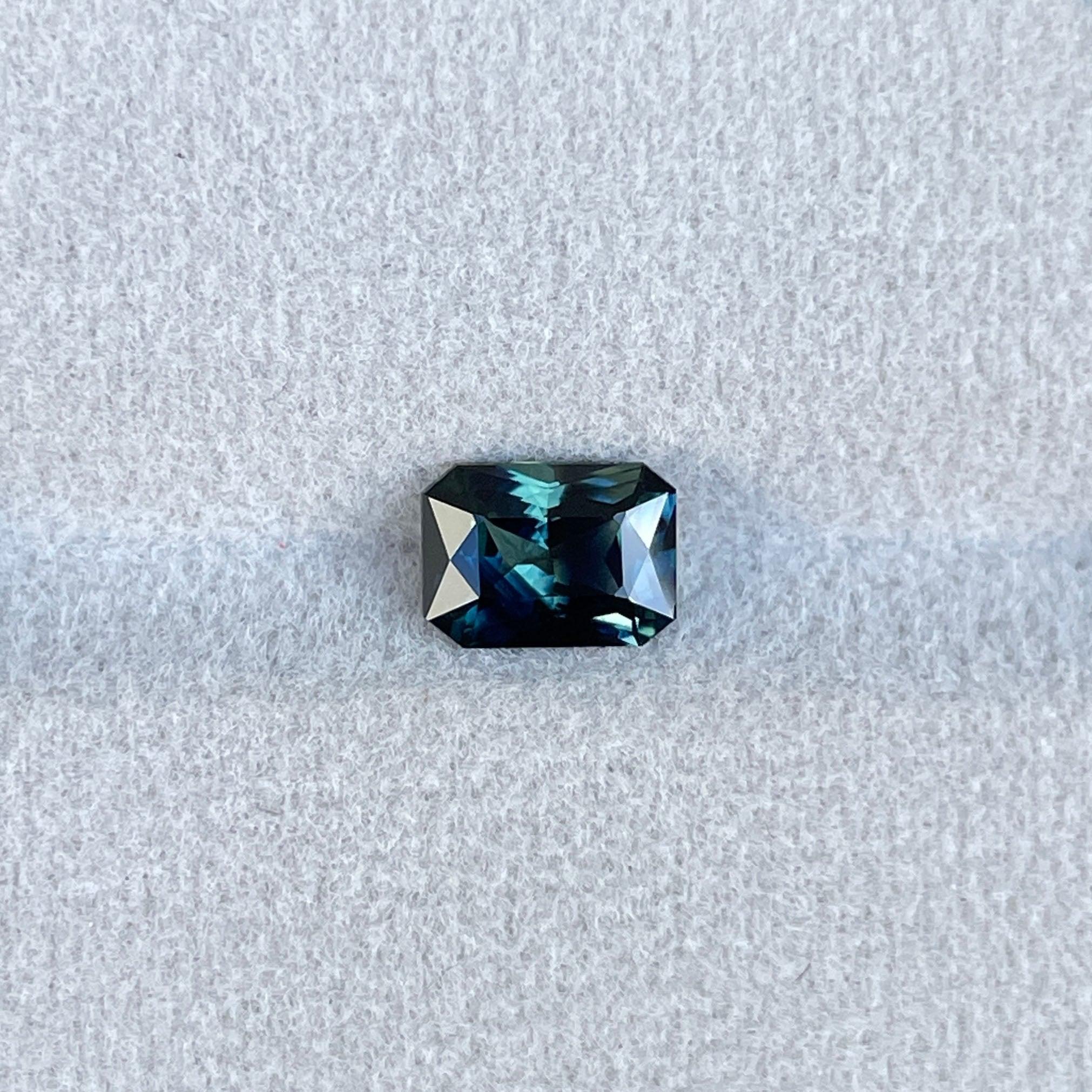 teal sapphire gemstone