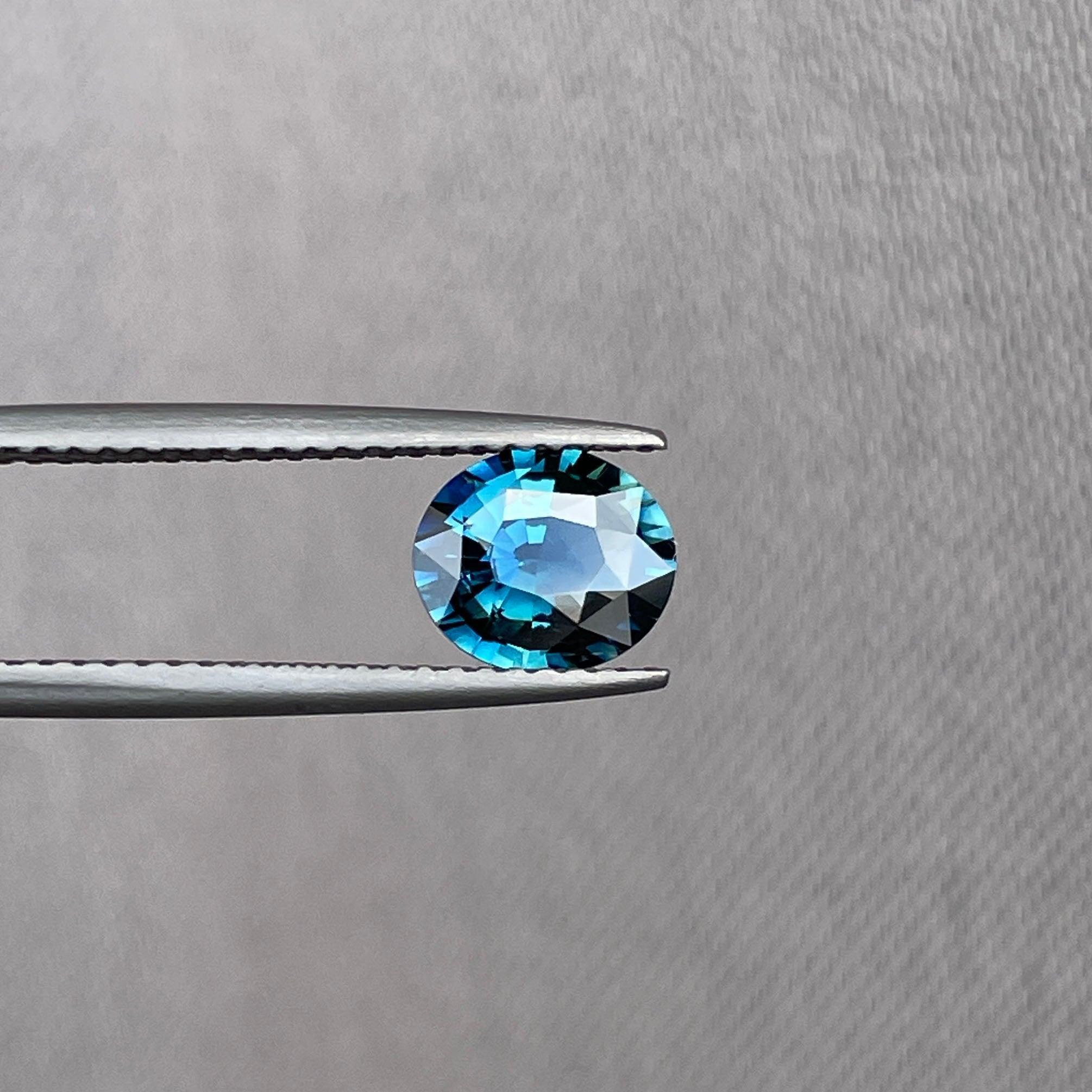 teal sapphire gemstone