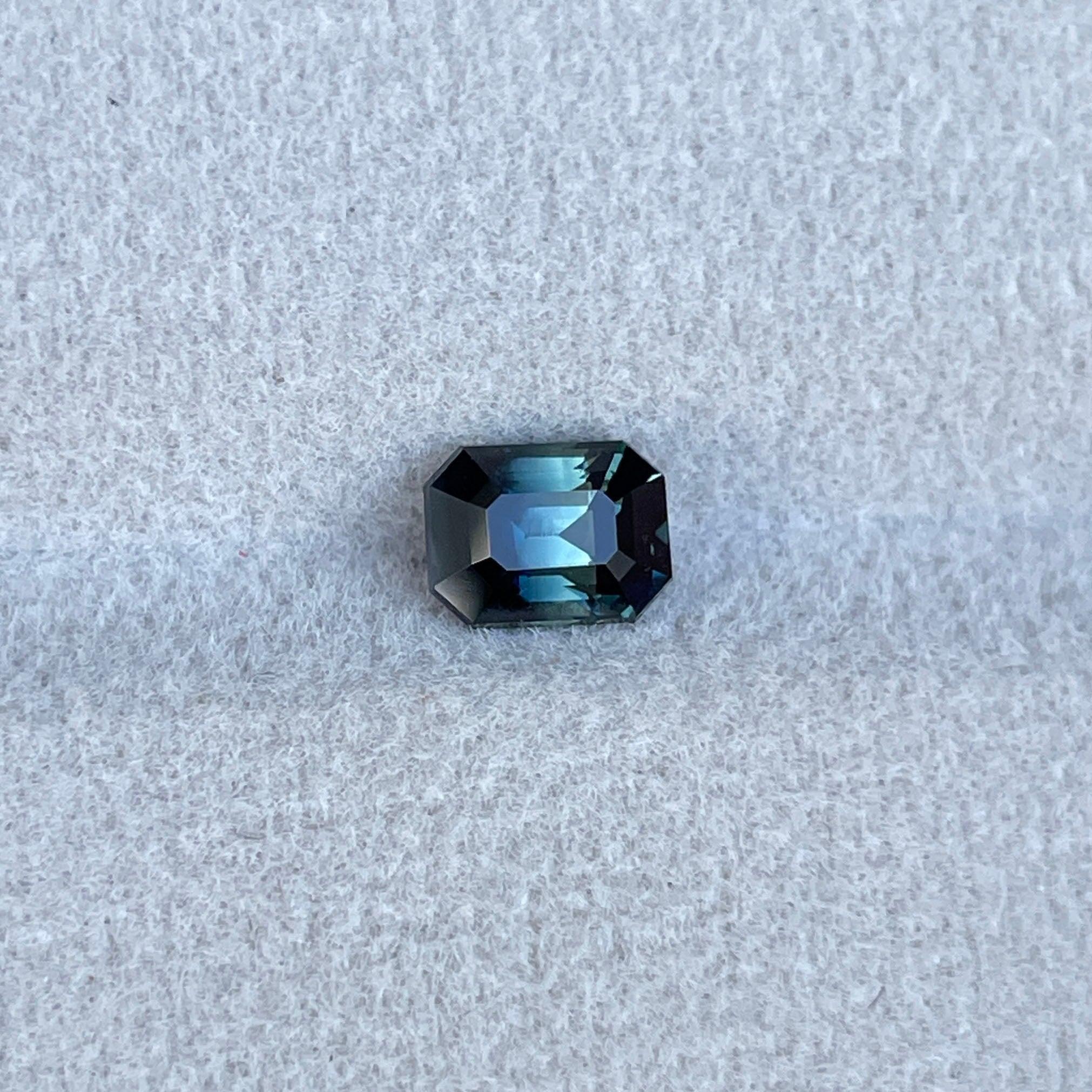 teal sapphire gemstone