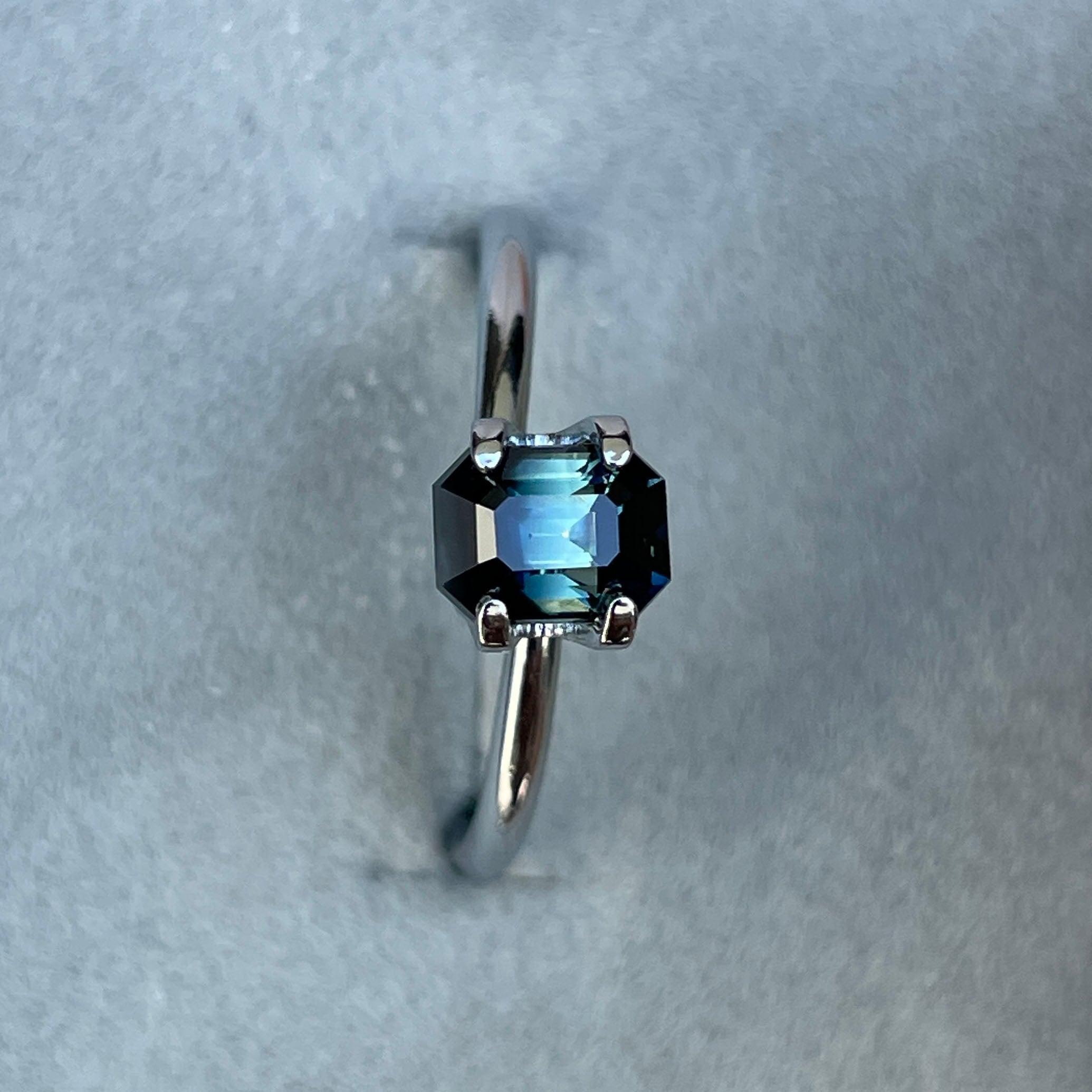 teal sapphire gemstone