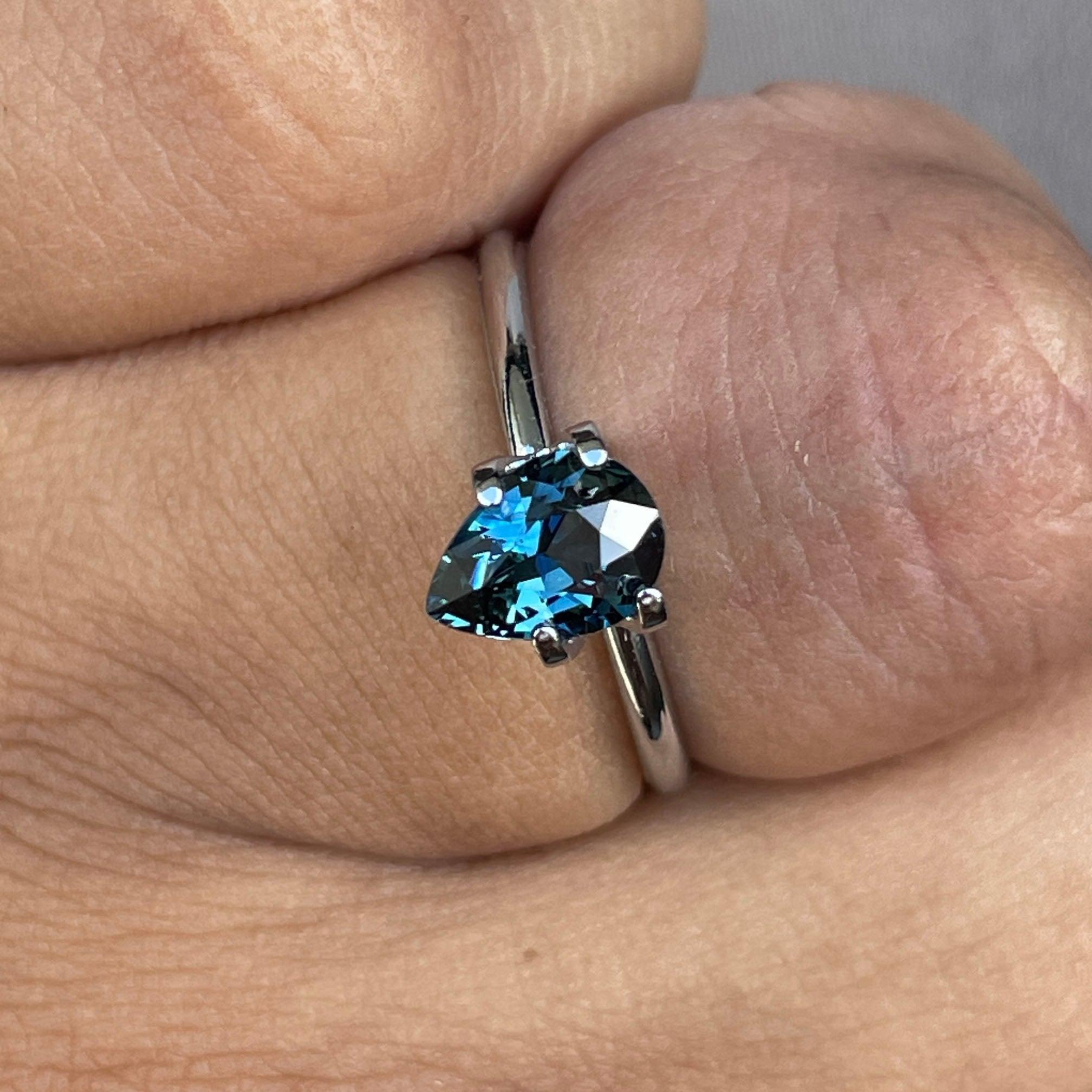 teal sapphire gemstone