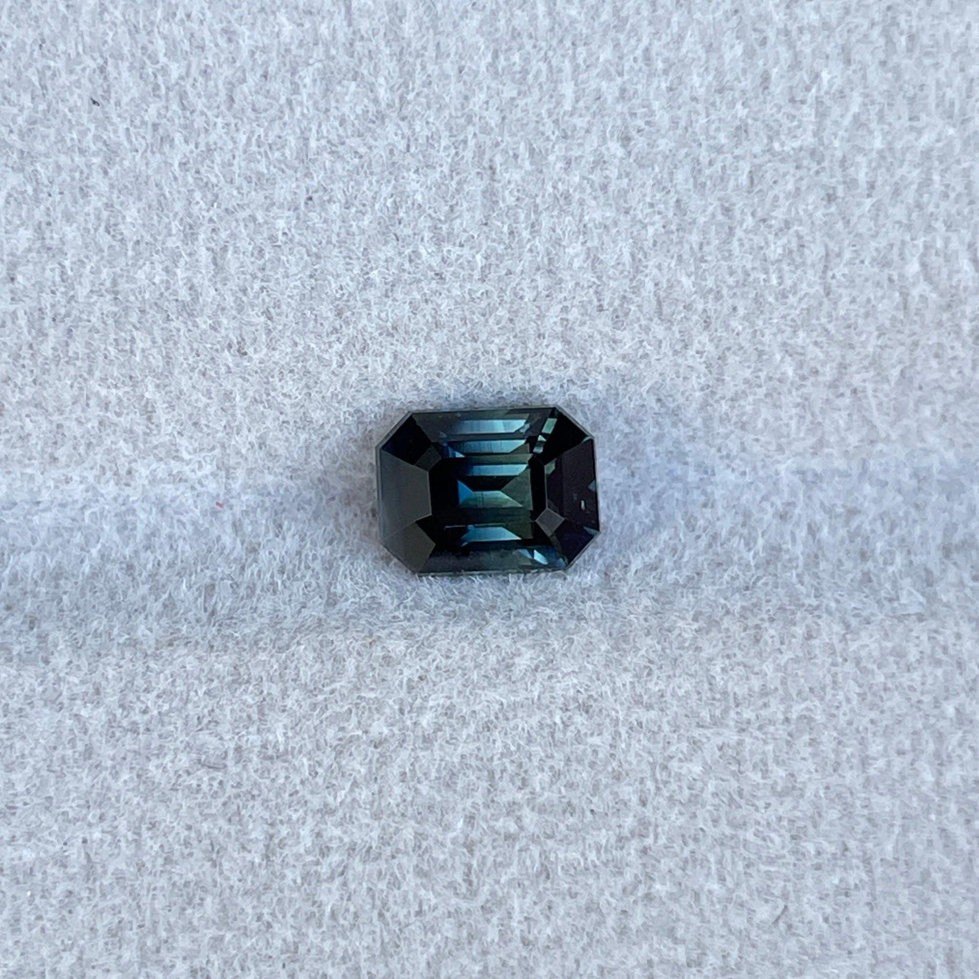 teal sapphire gemstone