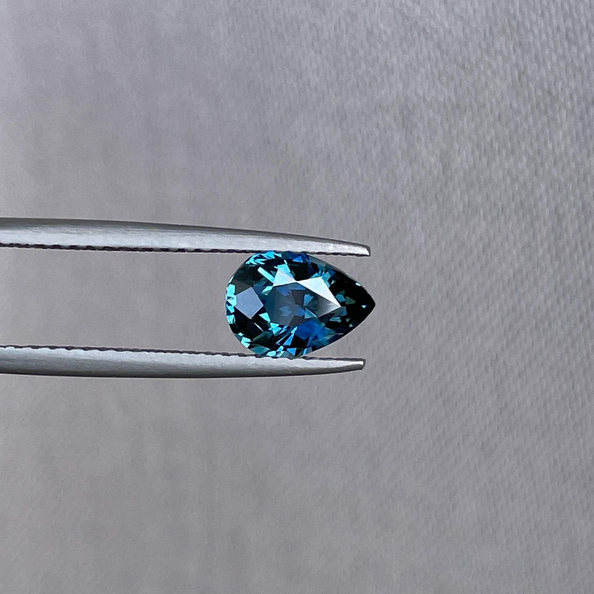 teal sapphire gemstone